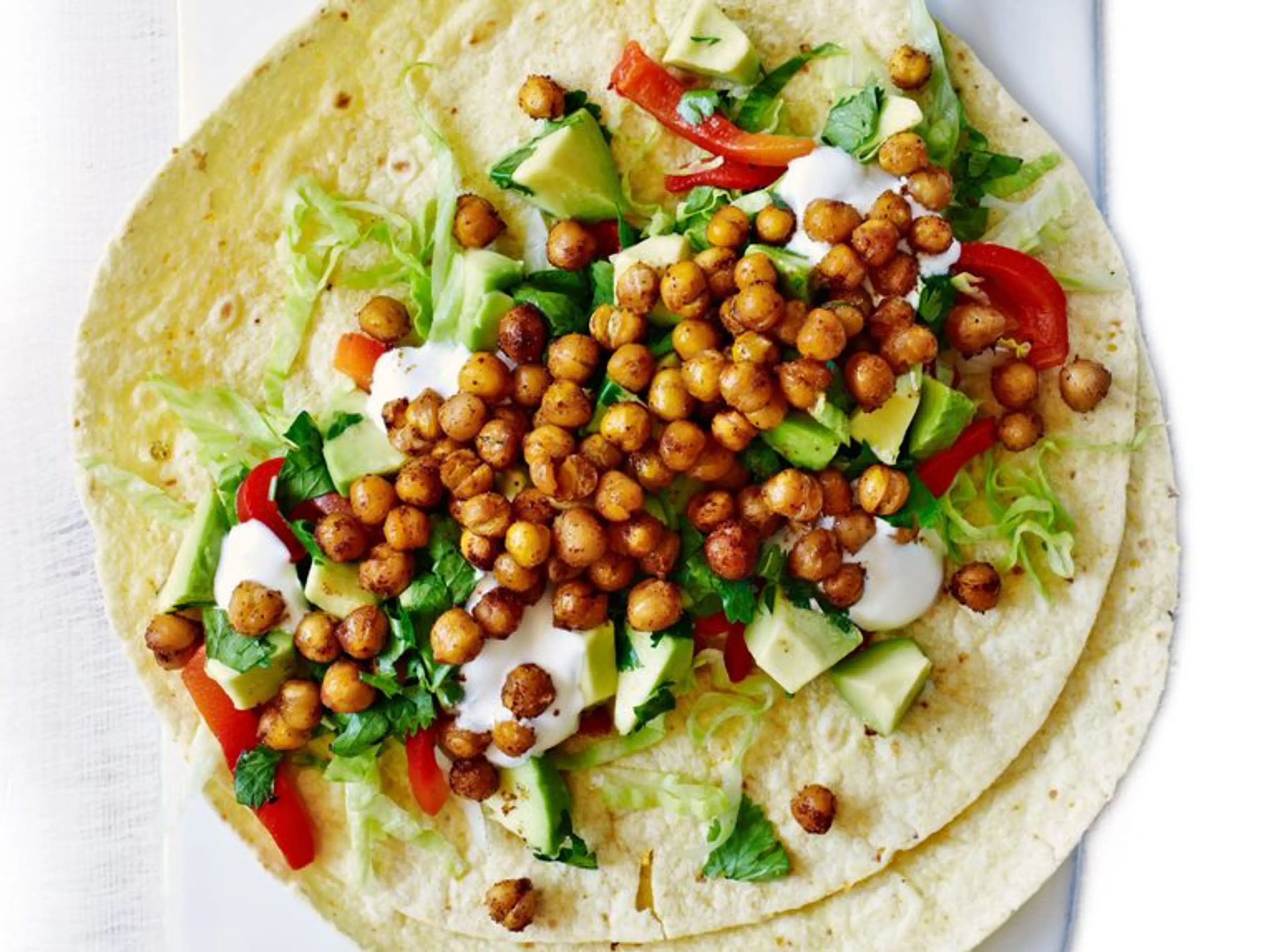 Roasted chickpea wraps