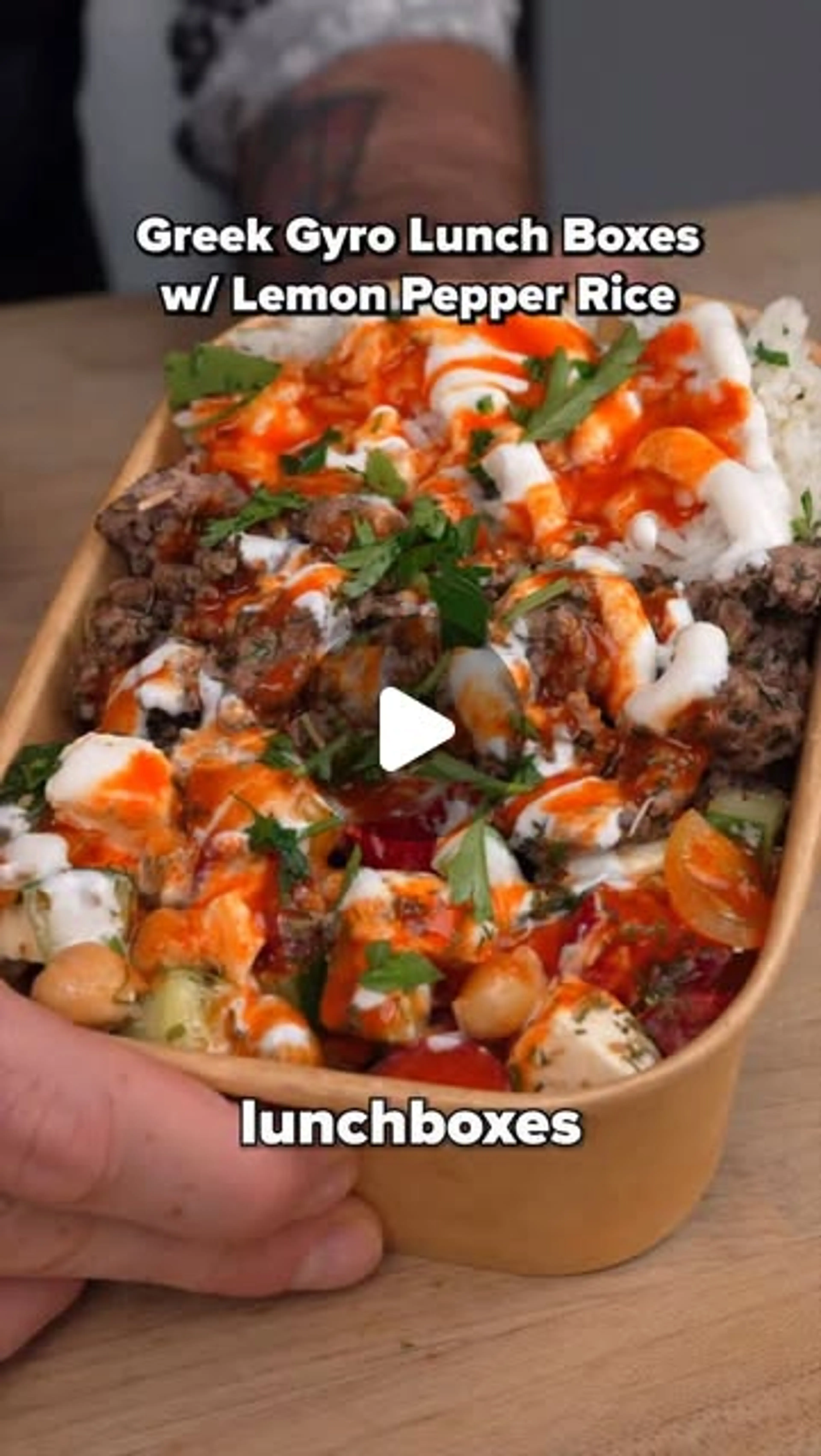 Greek Gyro & Lemon-pepper Rice Lunch Boxes
