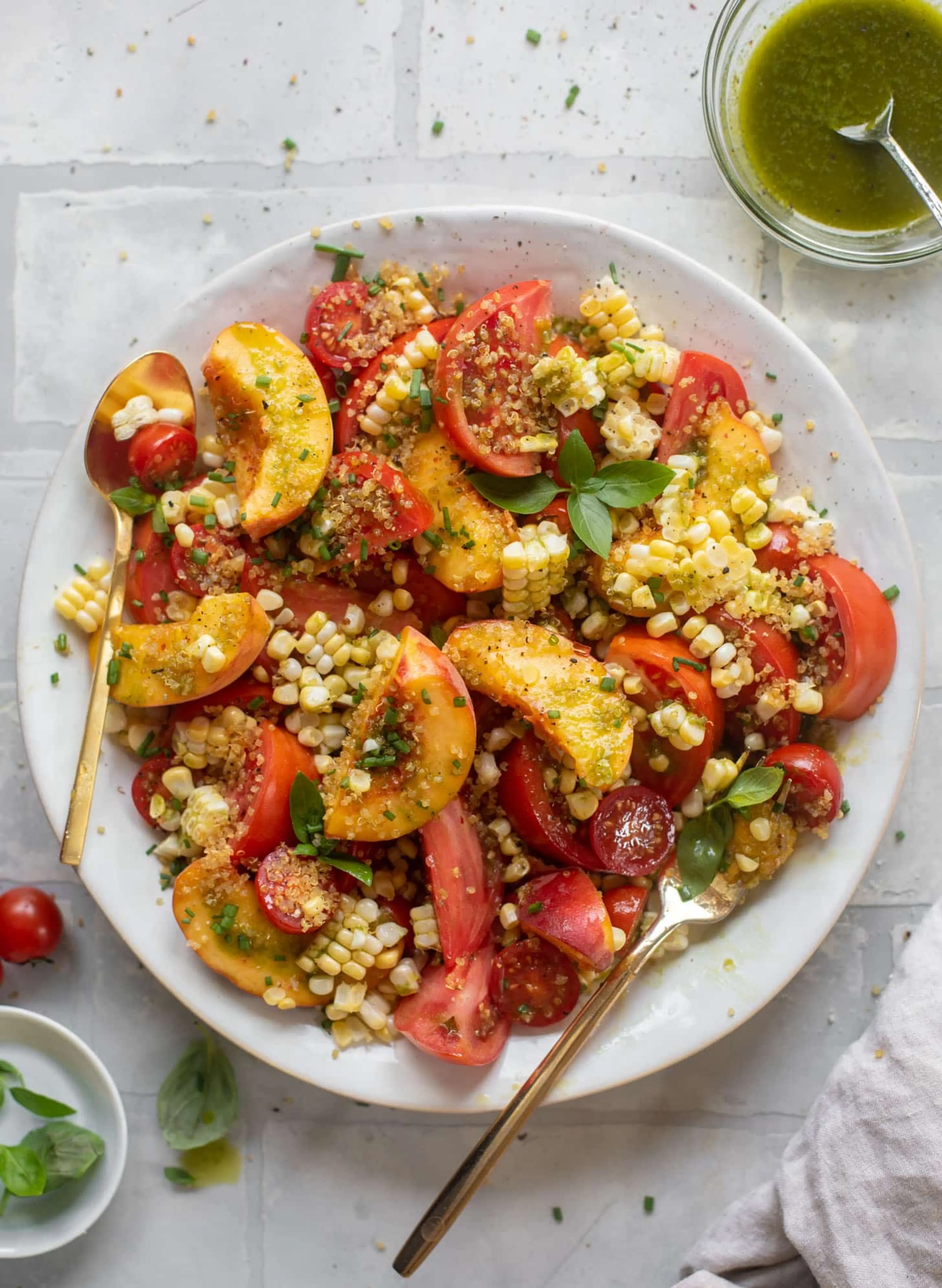 Peach Tomato Corn Salad