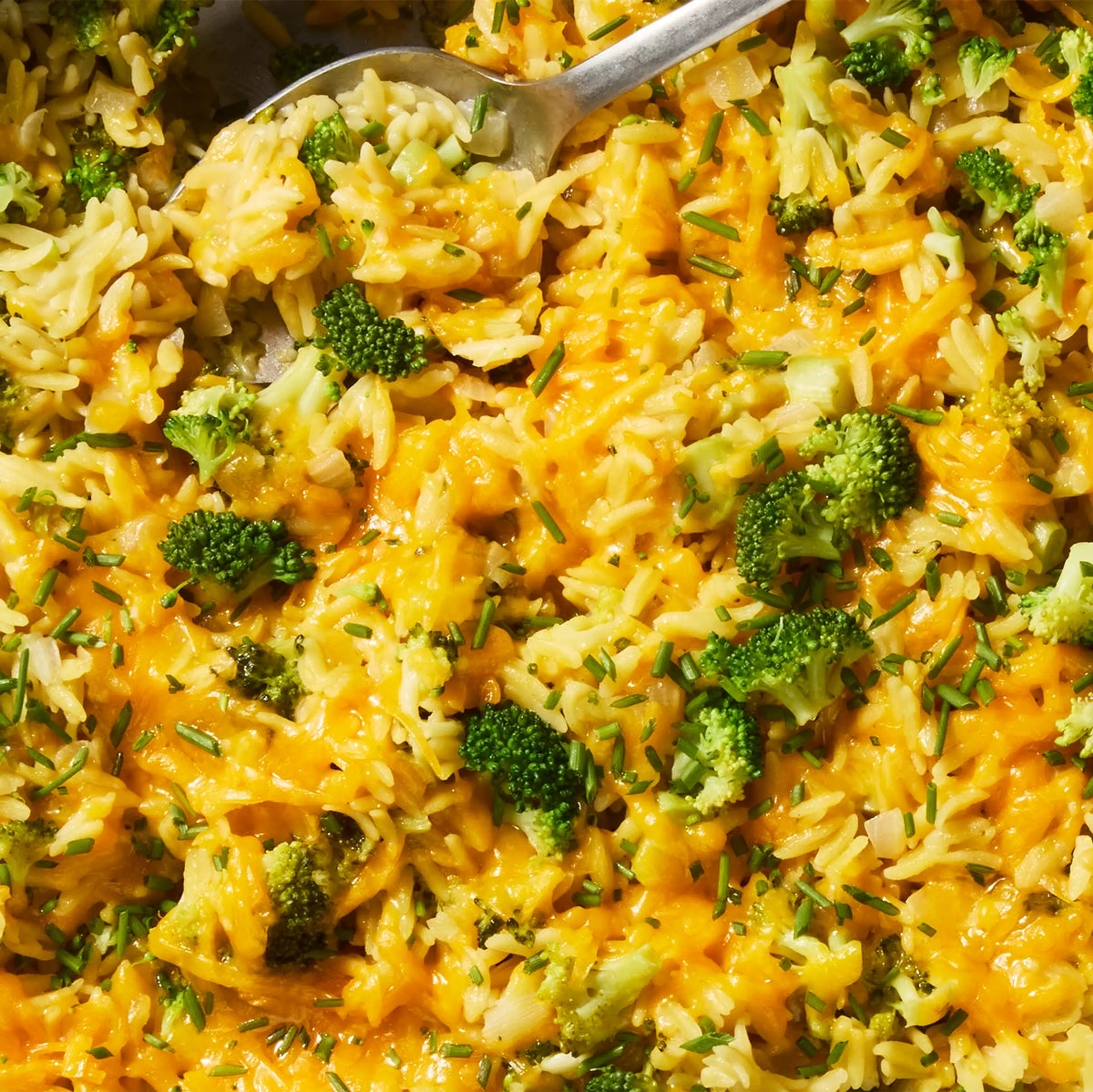 One-Pan Cheesy Broccoli-Cheddar Orzo