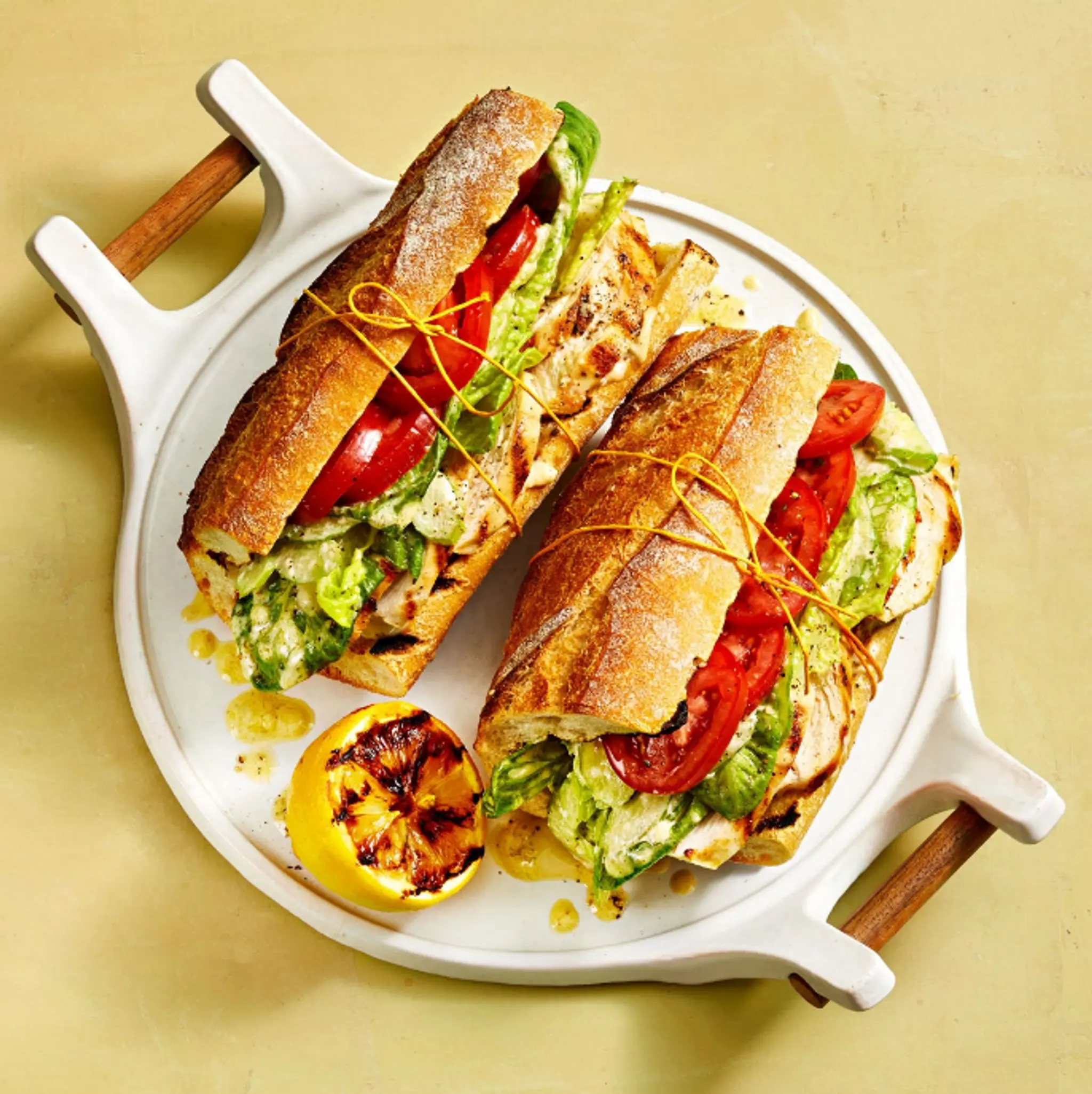 Chicken Caesar Baguettes