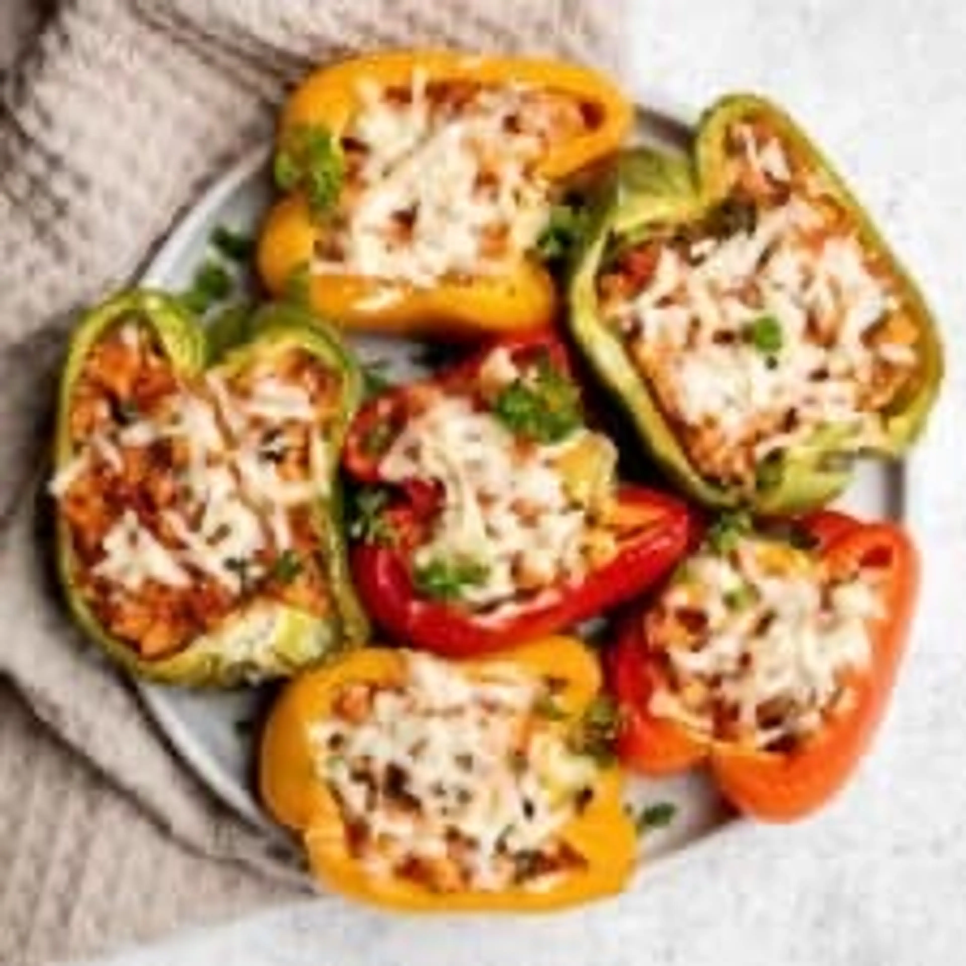 Chicken Parmesan Stuffed Peppers