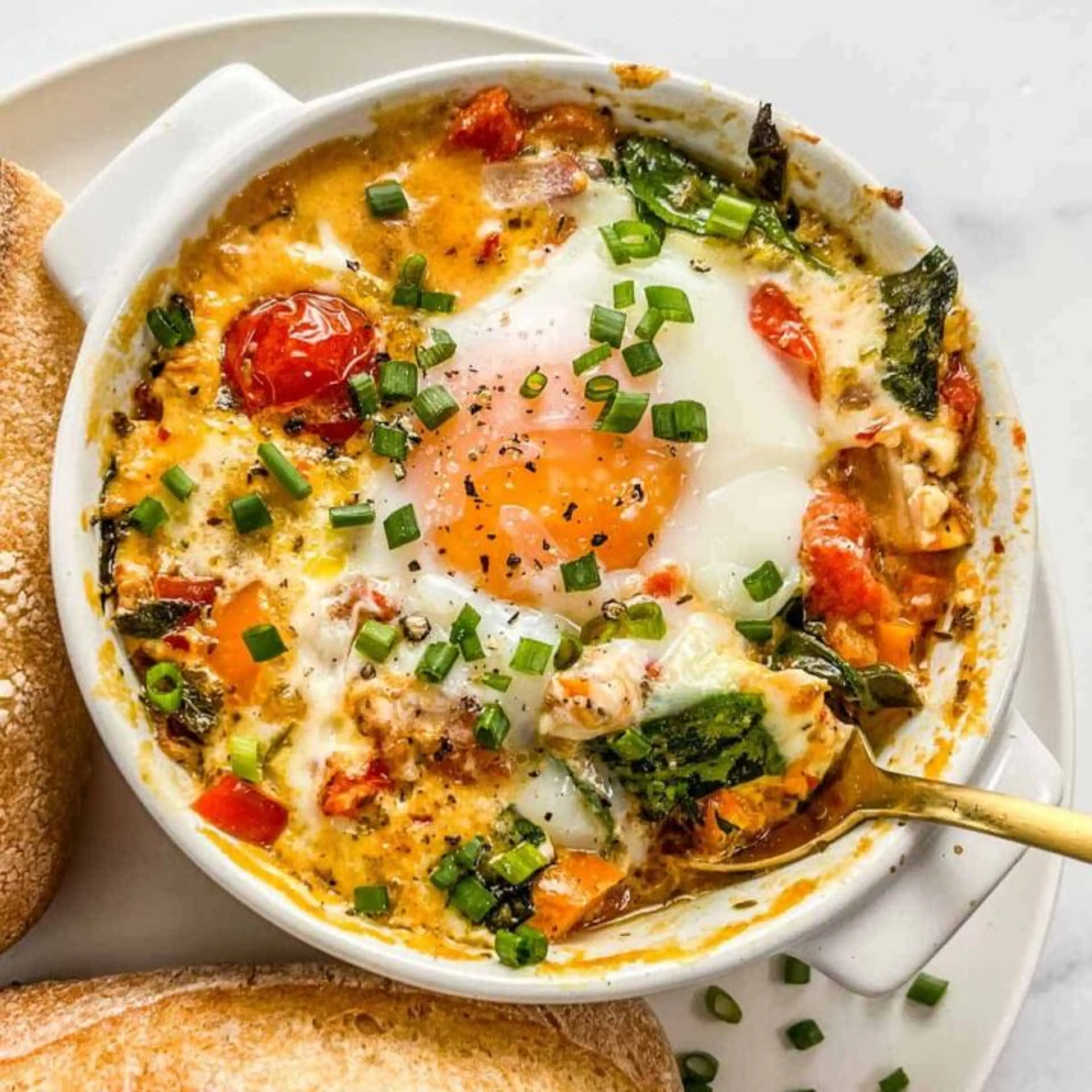 Baked Feta Eggs