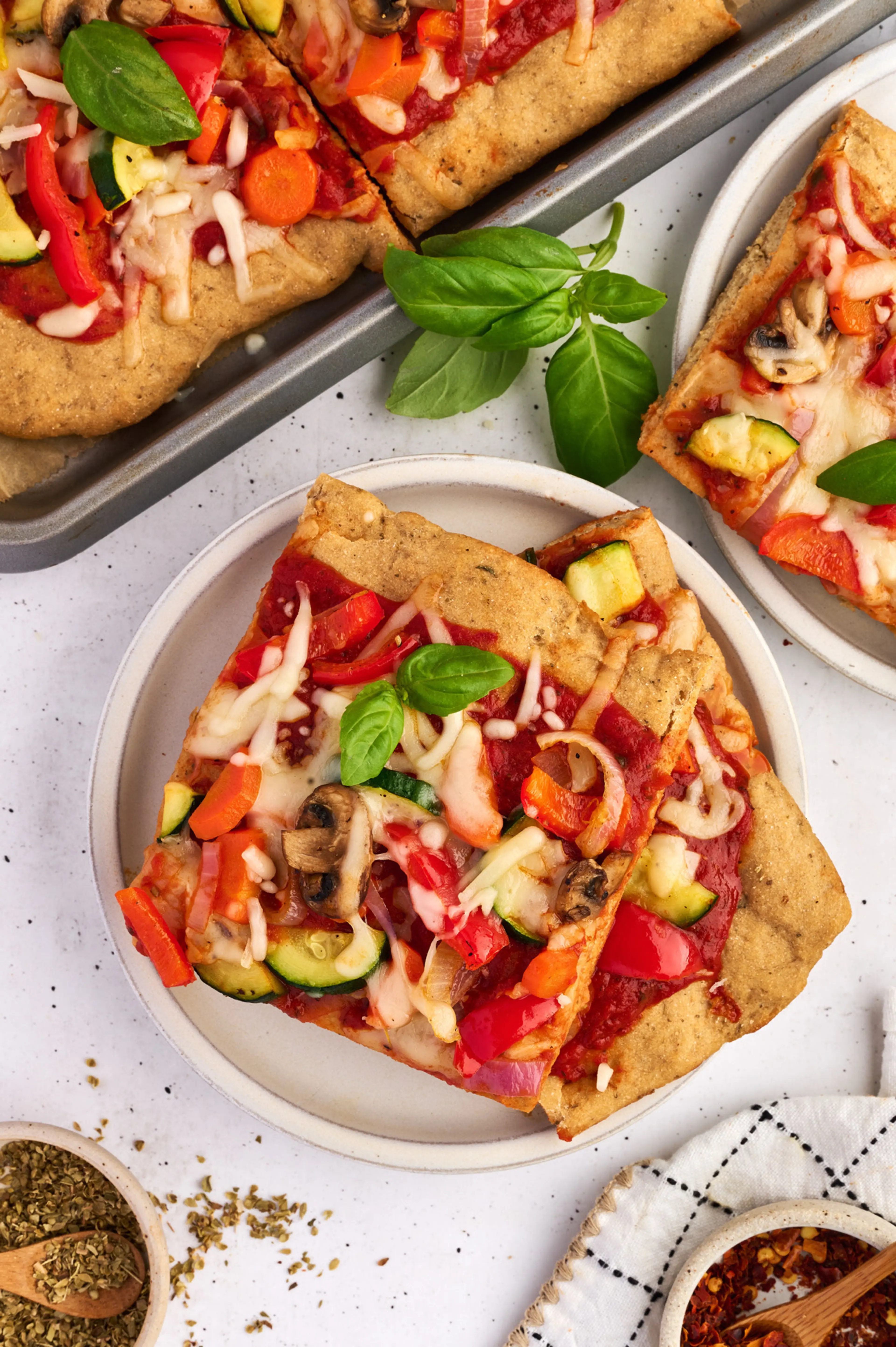 Sheet Pan Veggie Pizza