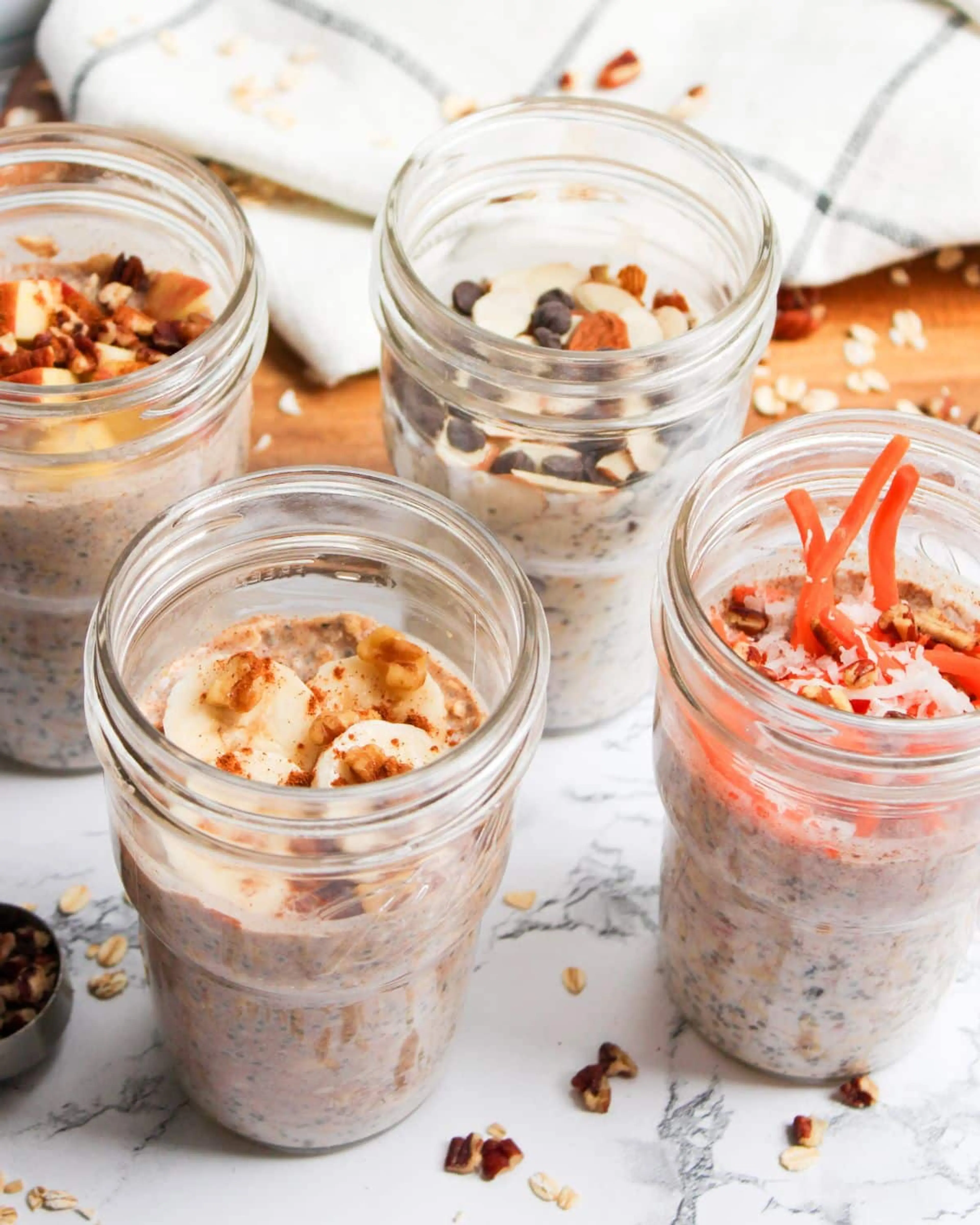 PCOS Overnight Oats: 4 Different Ways
