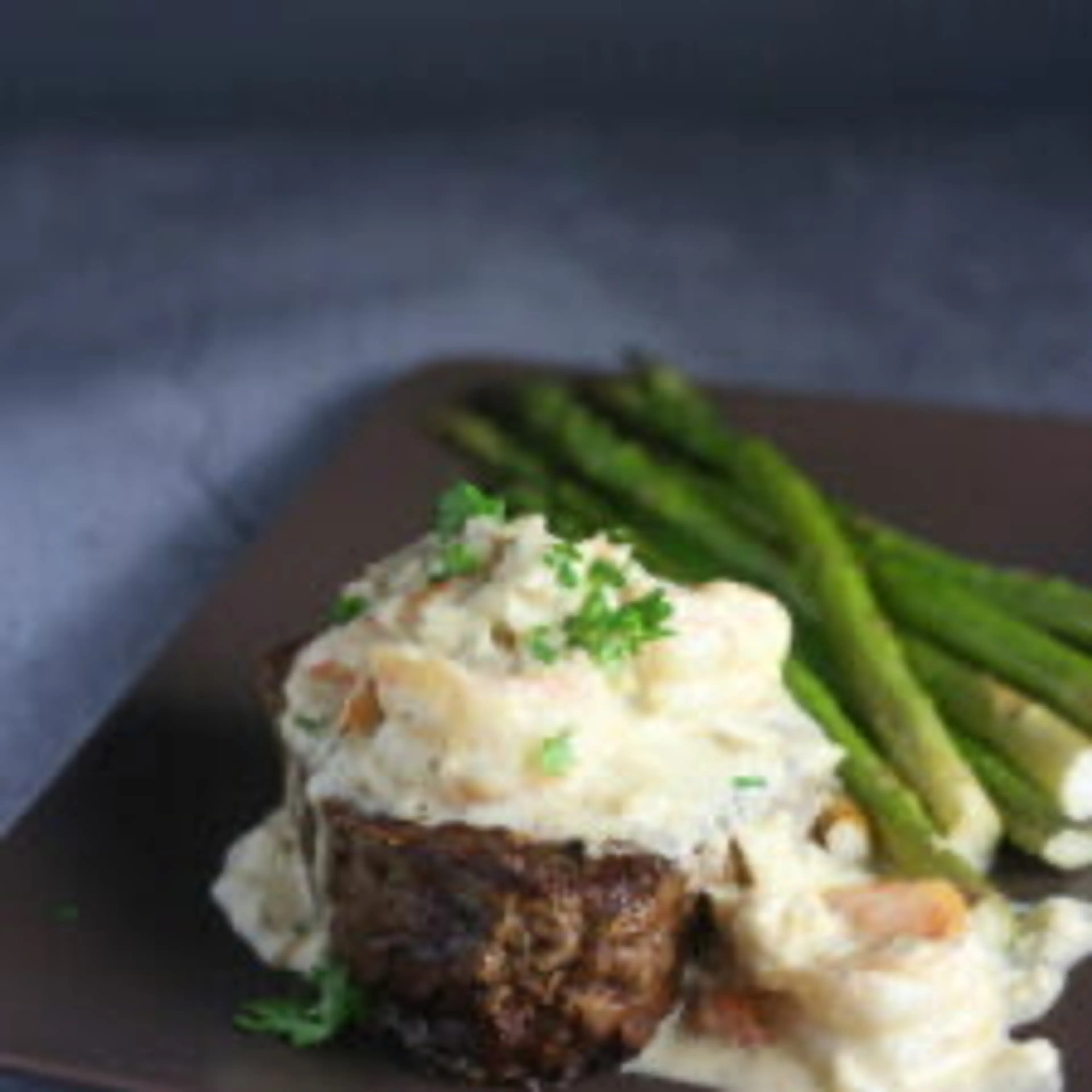 Steak with Creamy Shrimp and Crab (Surf and Turf)