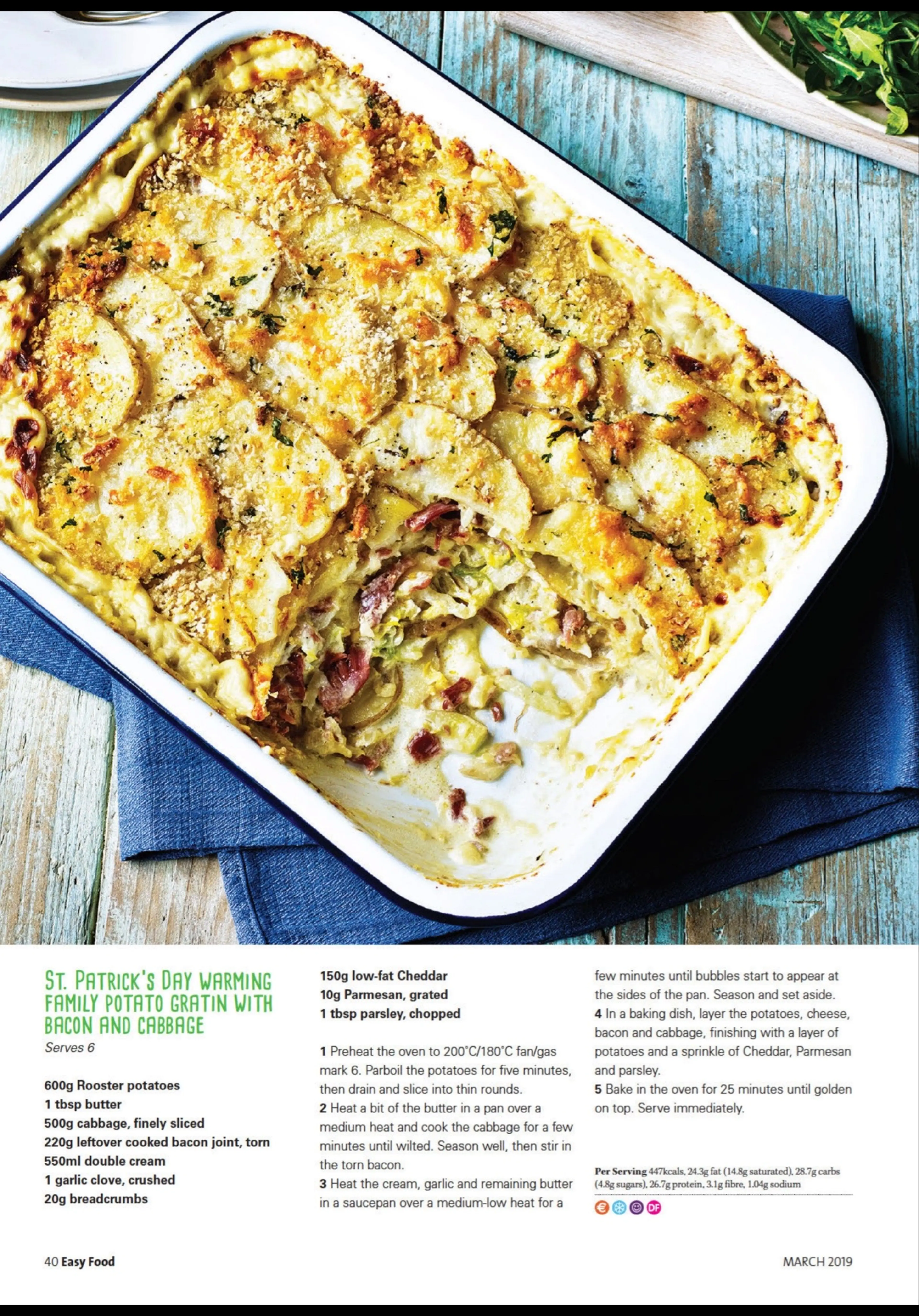 ST. PATRICK'S DRY WARMING POTRTO GRATIN WITH BACON RND CRBBR
