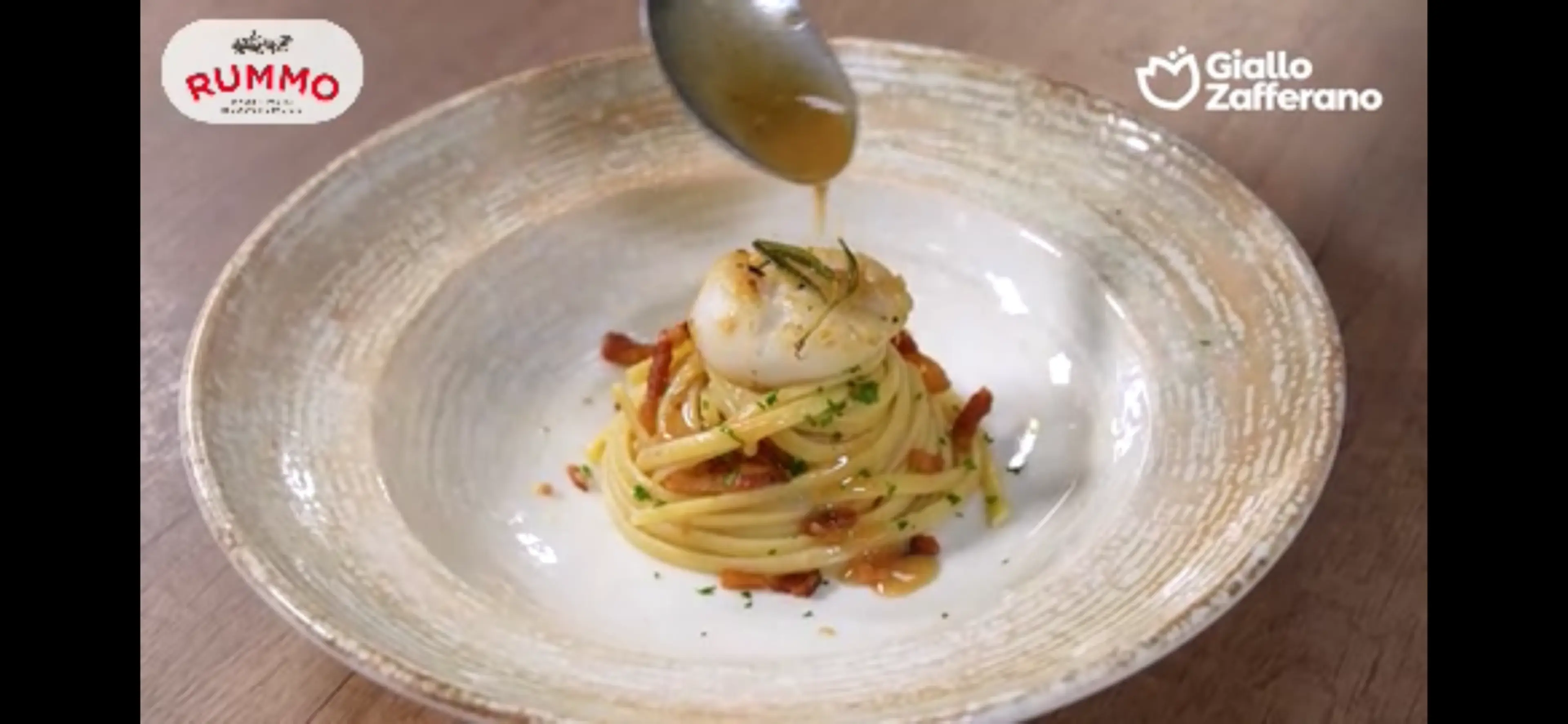 Linguine capesante e guanciale