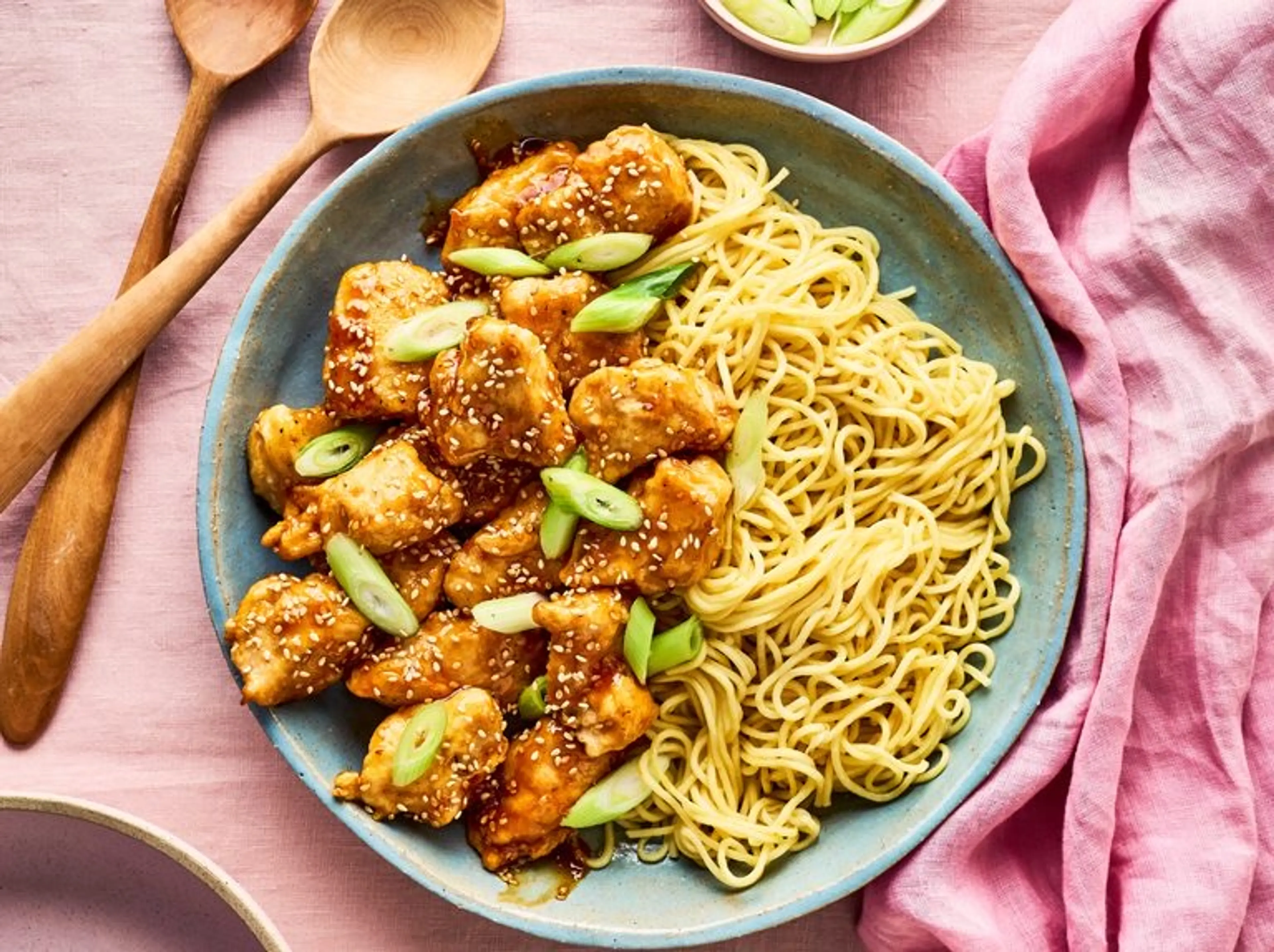 Crispy sesame lemon chicken