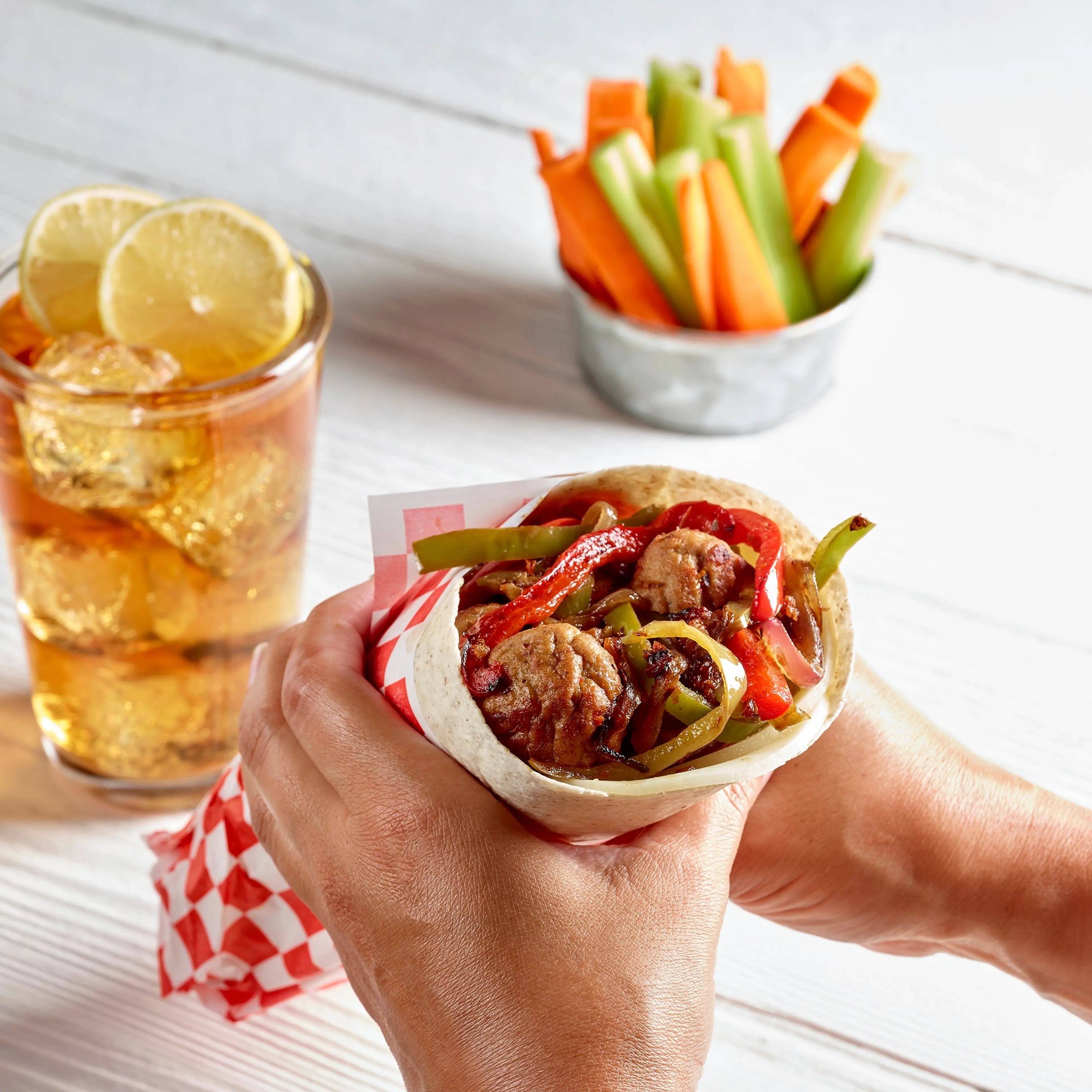 Quick & easy:Italian Turkey Meatball Wrap