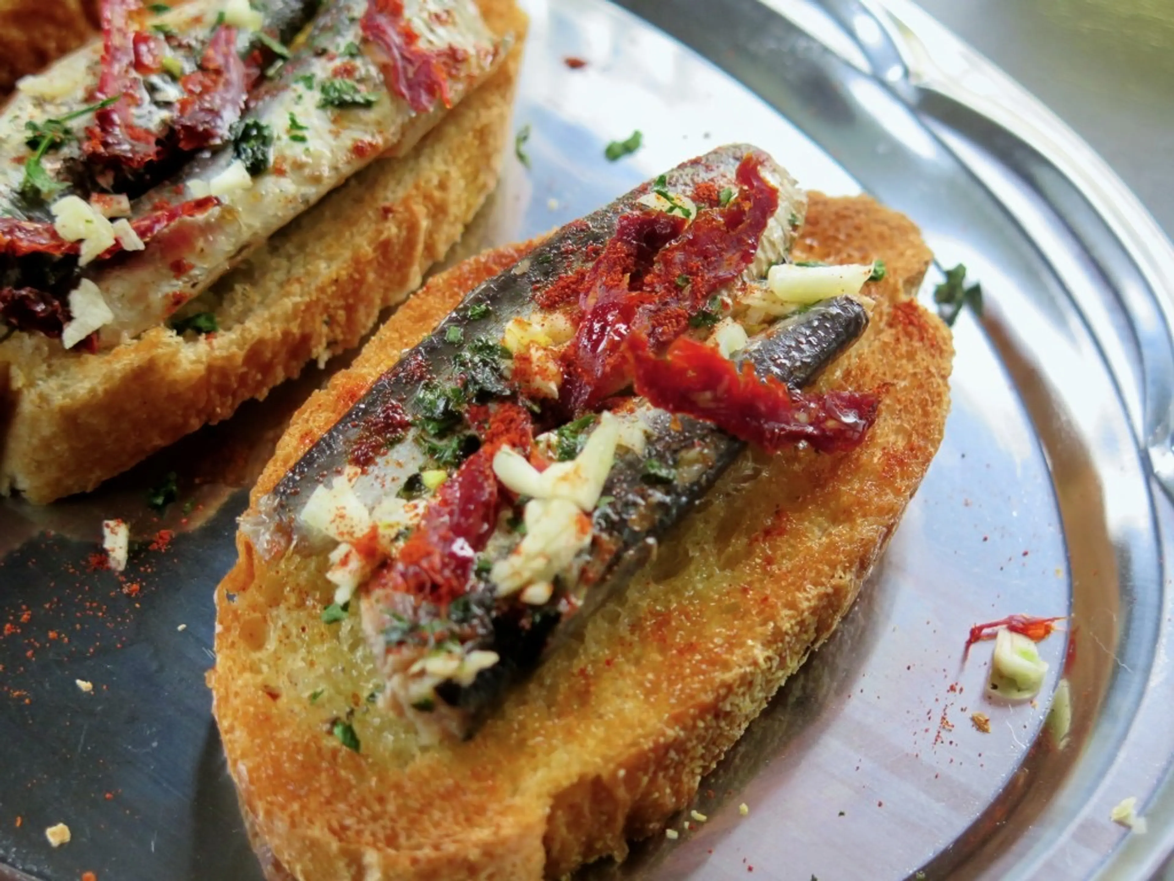 Smoked Sardine Crostini