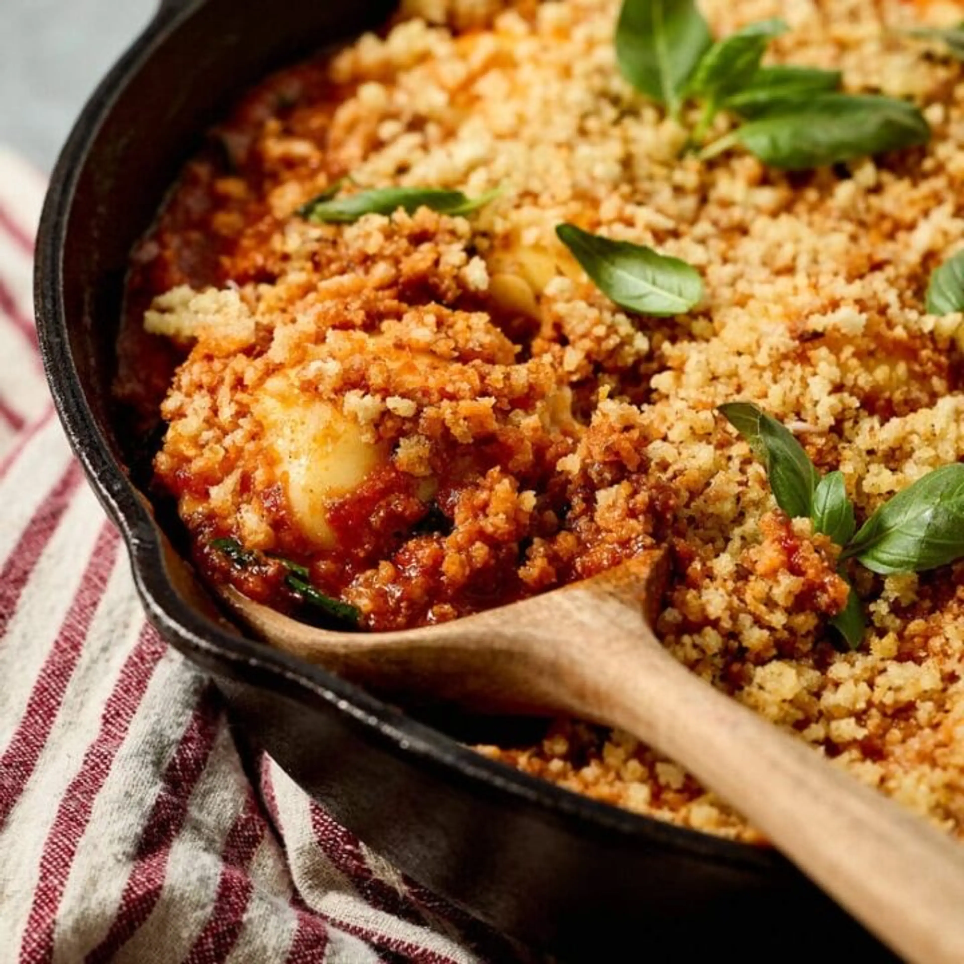 One Skillet Ground Beef & Spinach Ravioli
