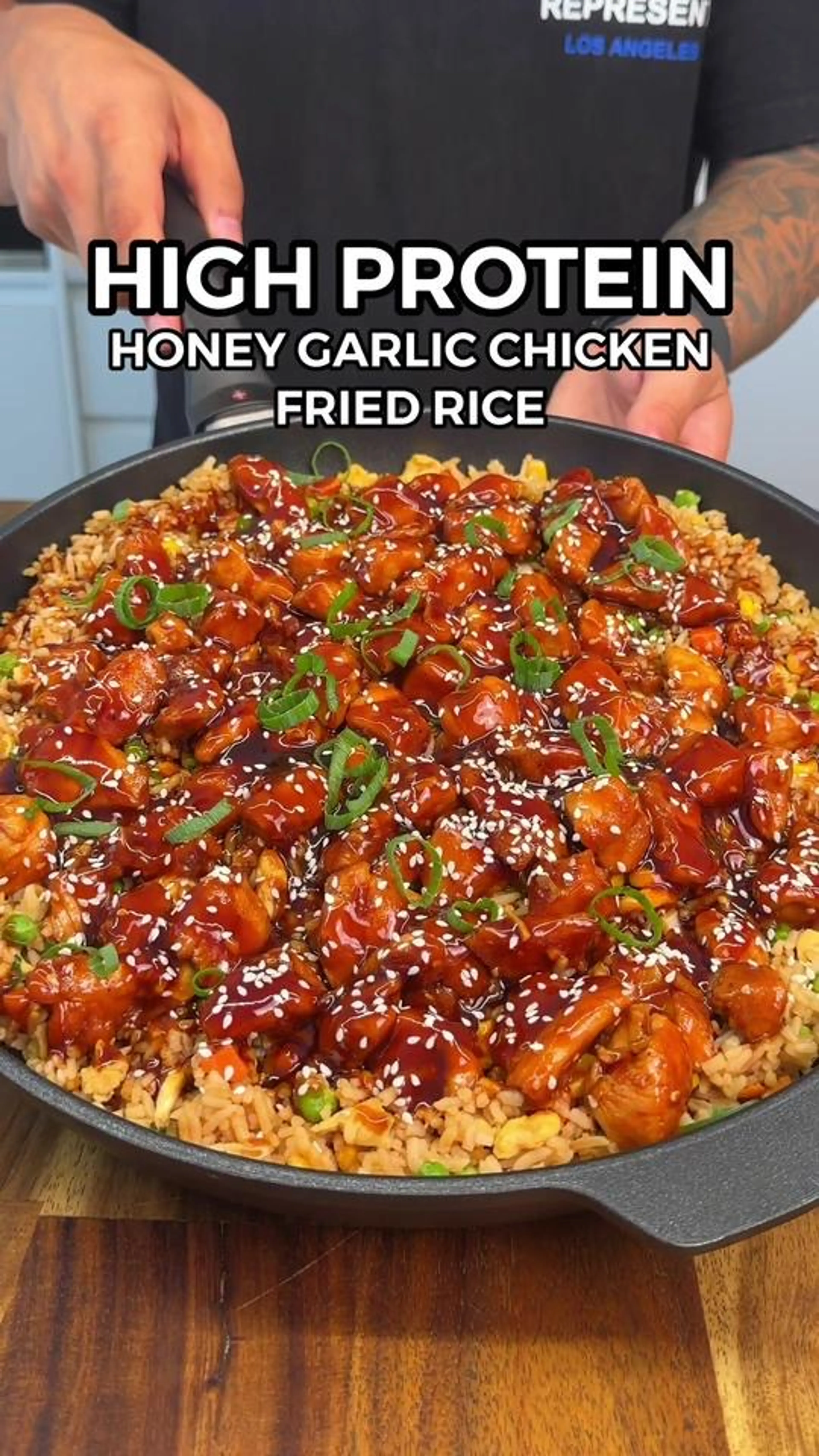 Healthy High Protein Honey Garlic Chicken Fried Rice Meal Pr