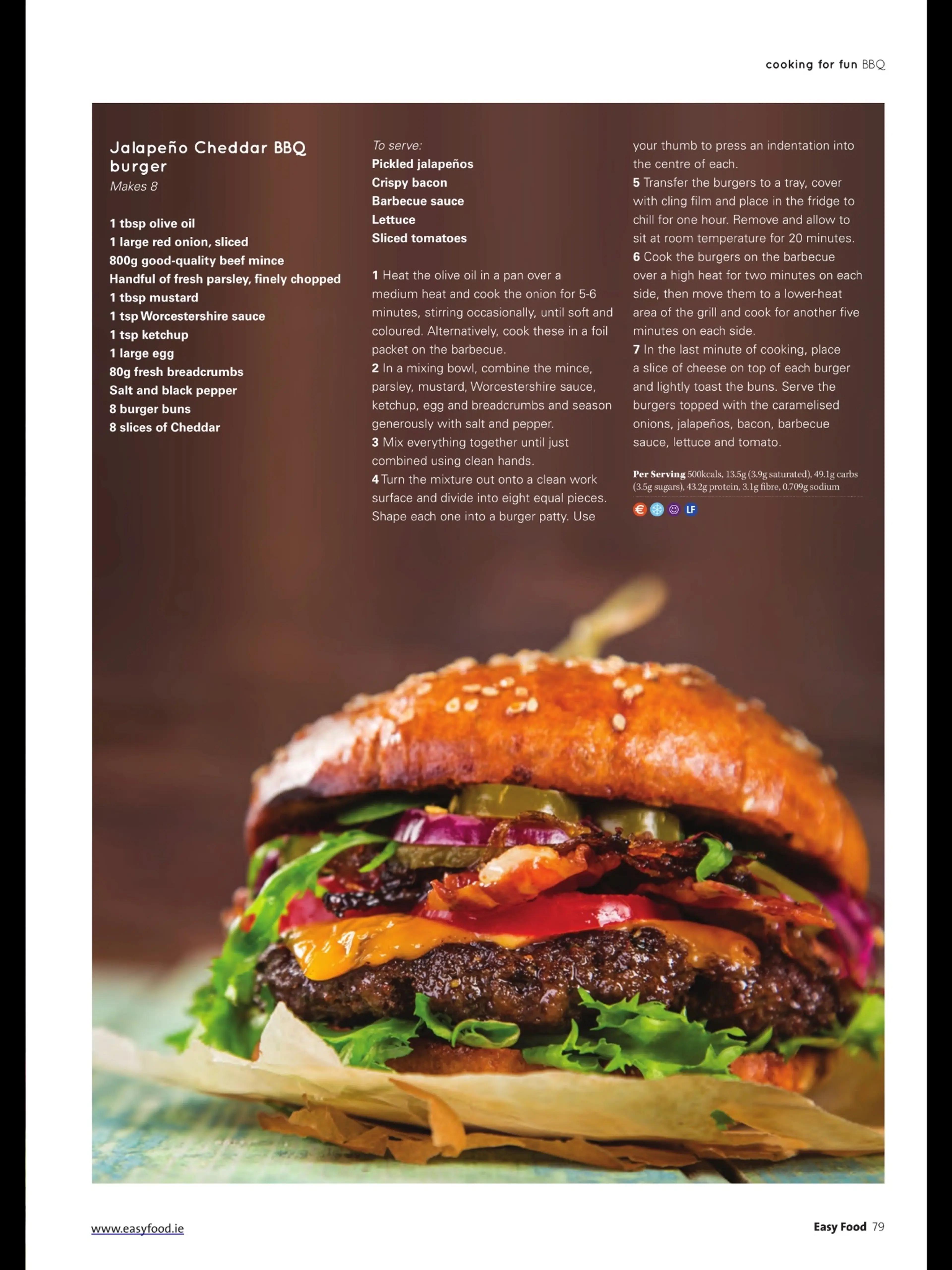 Jalapeöo Cheddar BBQ burger