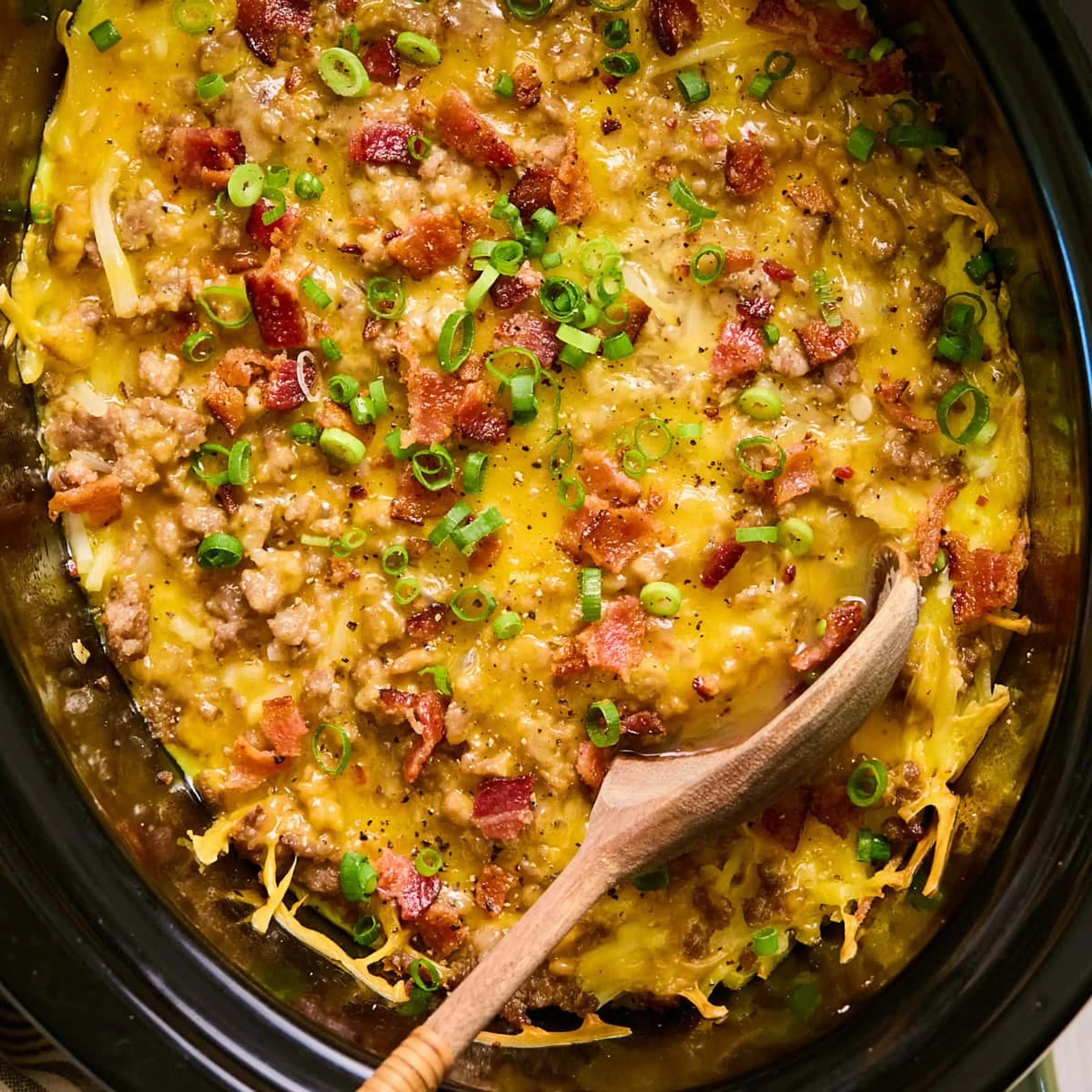 Crockpot Breakfast Casserole (Overnight Option!)