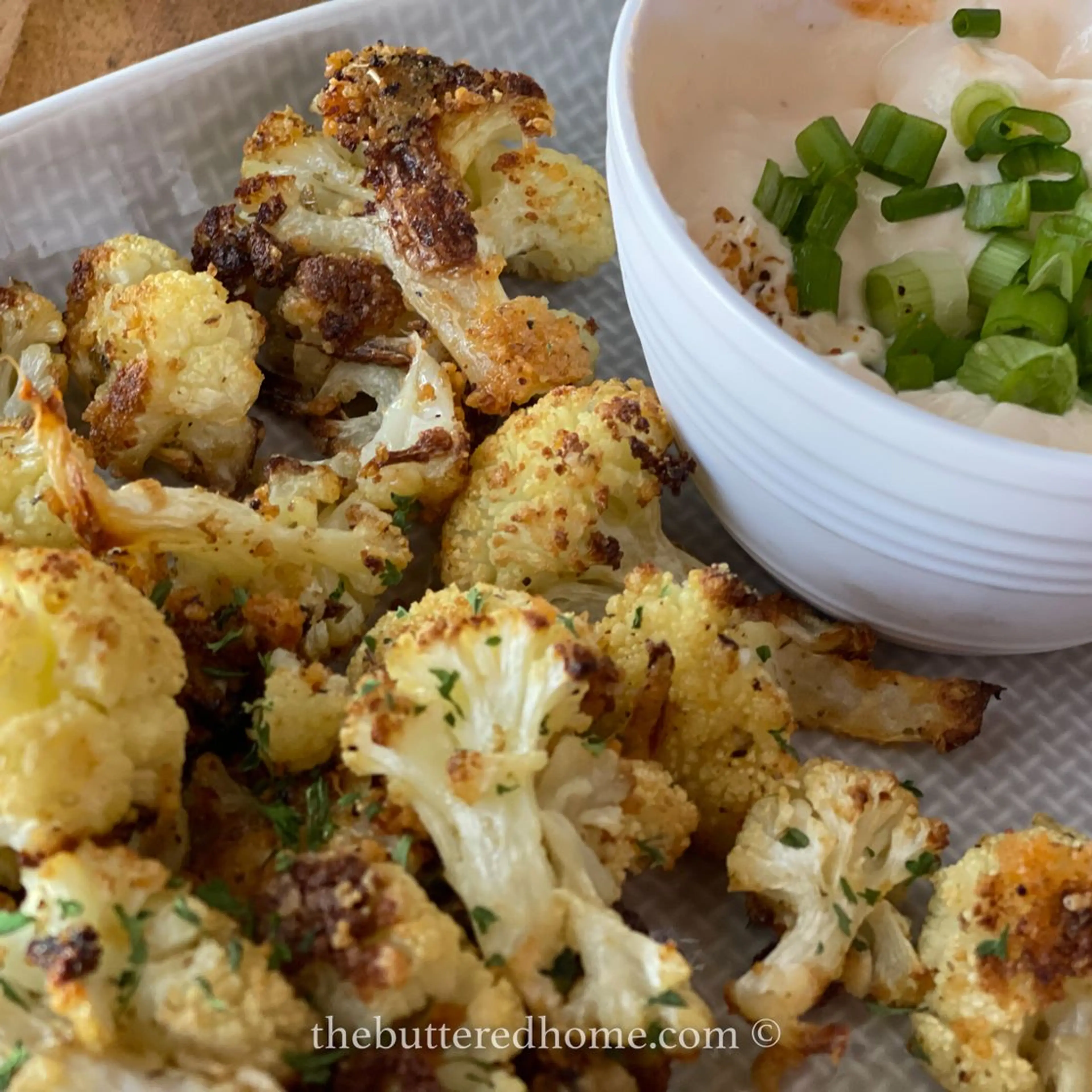 Parmesan Roasted Cauliflower Bites