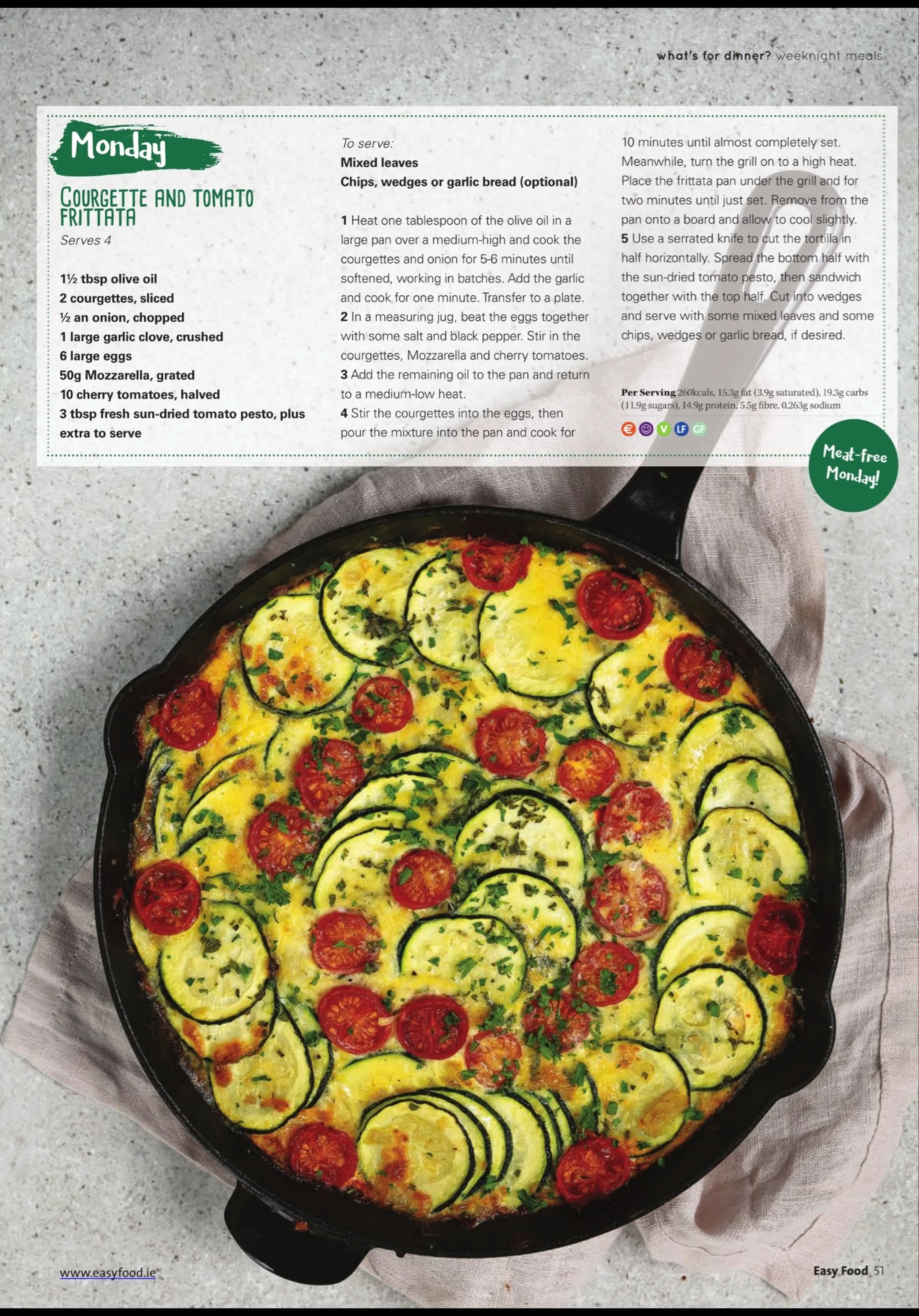 COURGETTE AND TOMATO FRITTATA