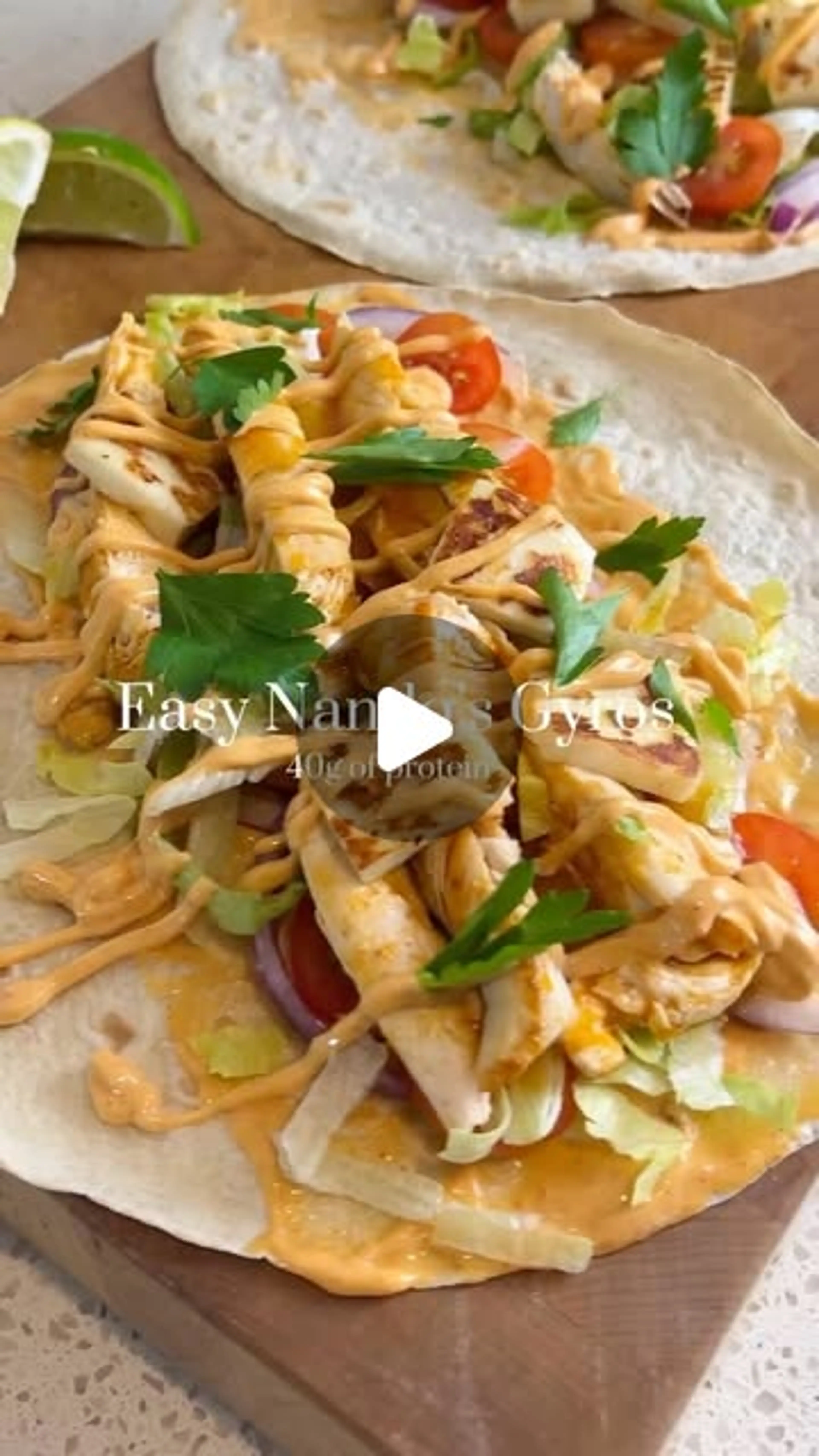 Easy Chicken and Halloumi Gyros