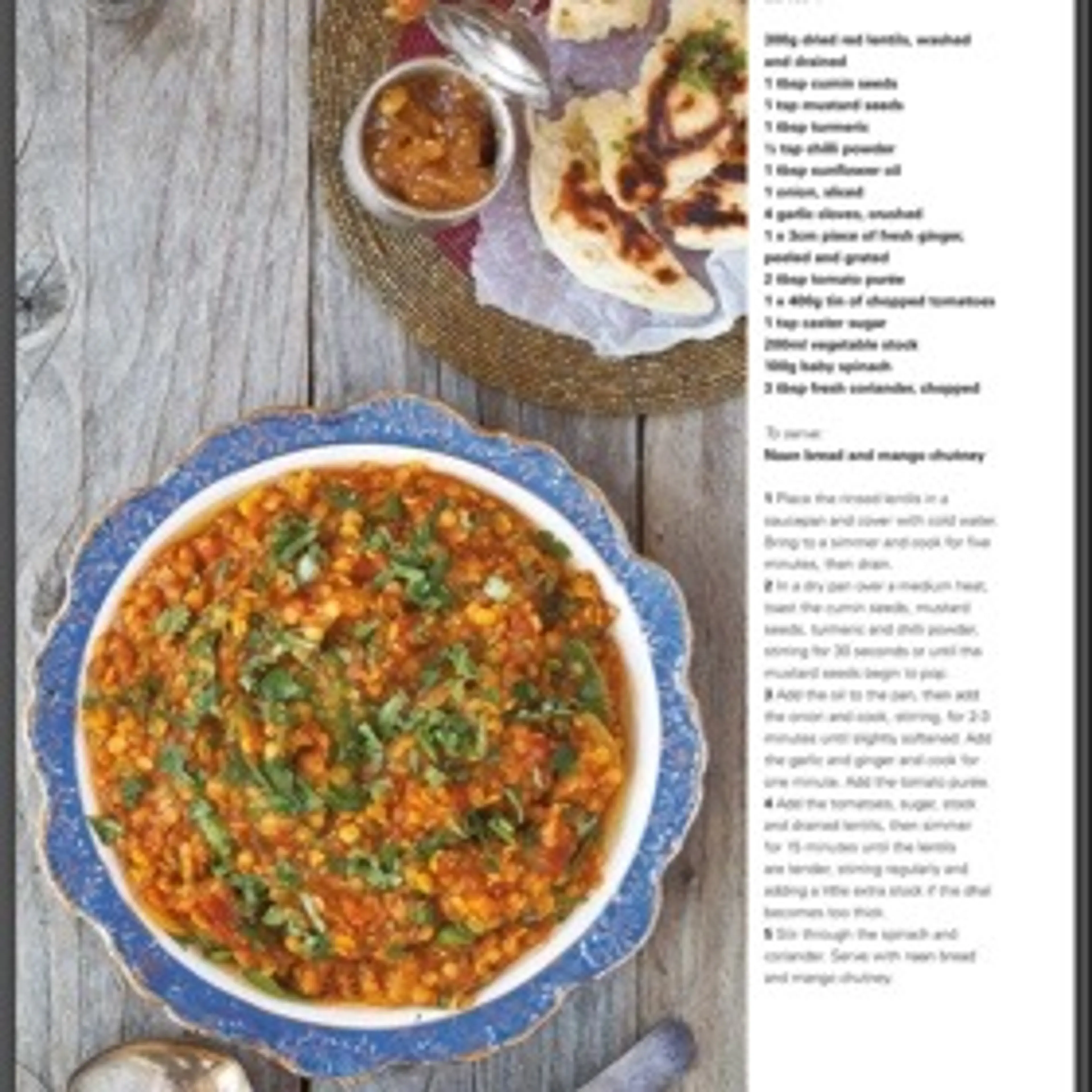 Spicy Lentil and Spinach Dhal