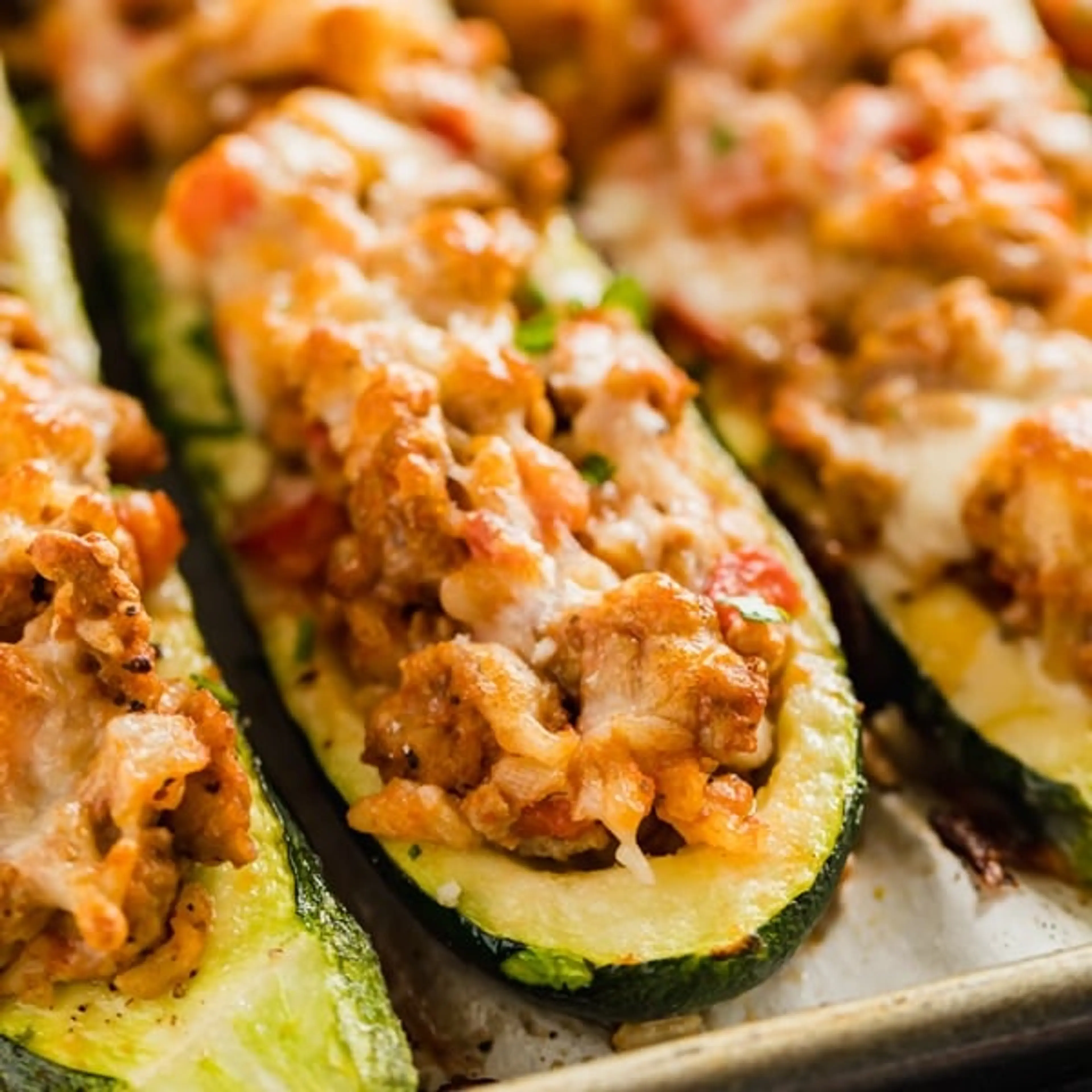 Italian Stuffed Zucchini Boats