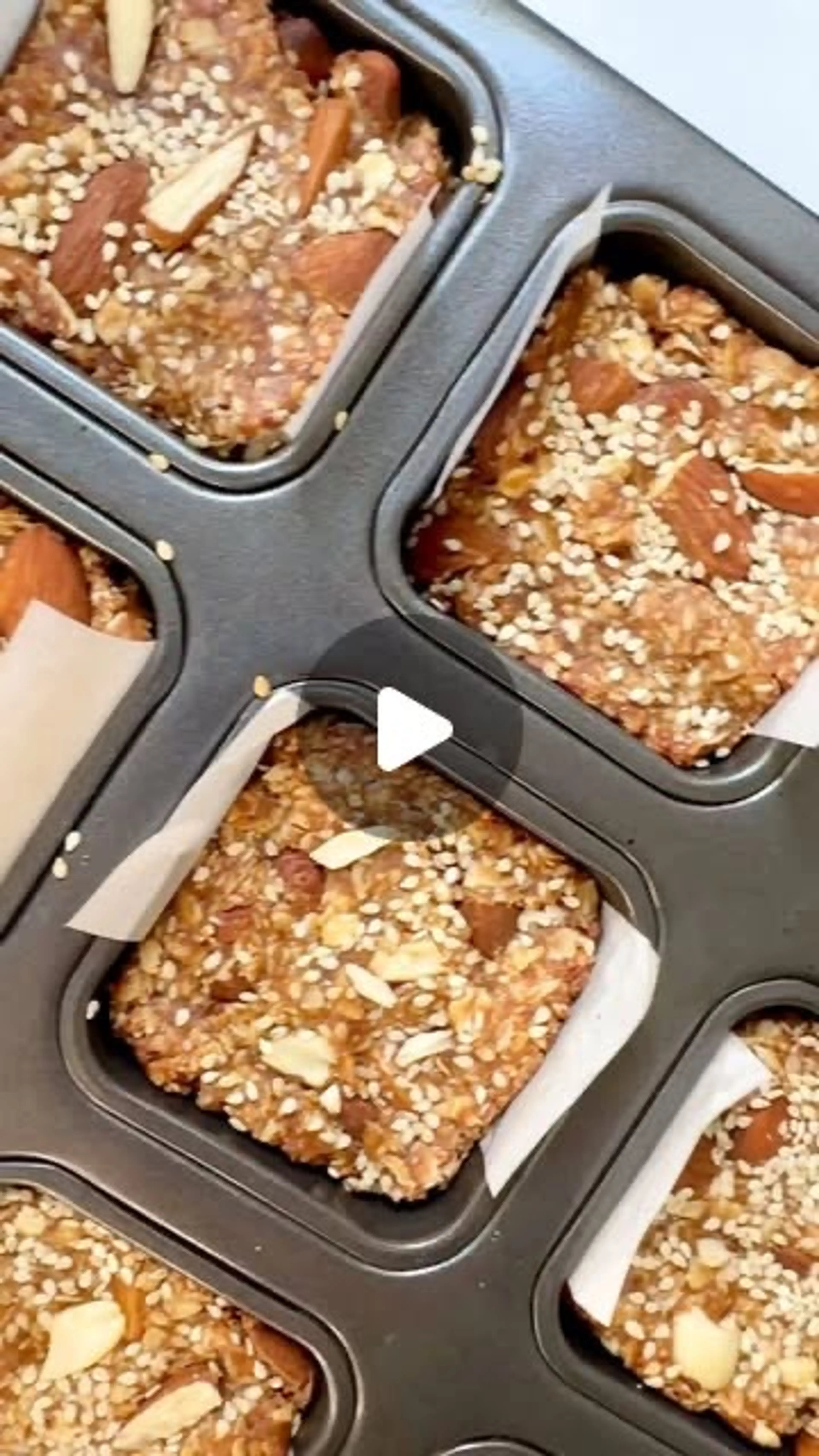 5 Ingredient Almond and Sesame Breakfast Bars