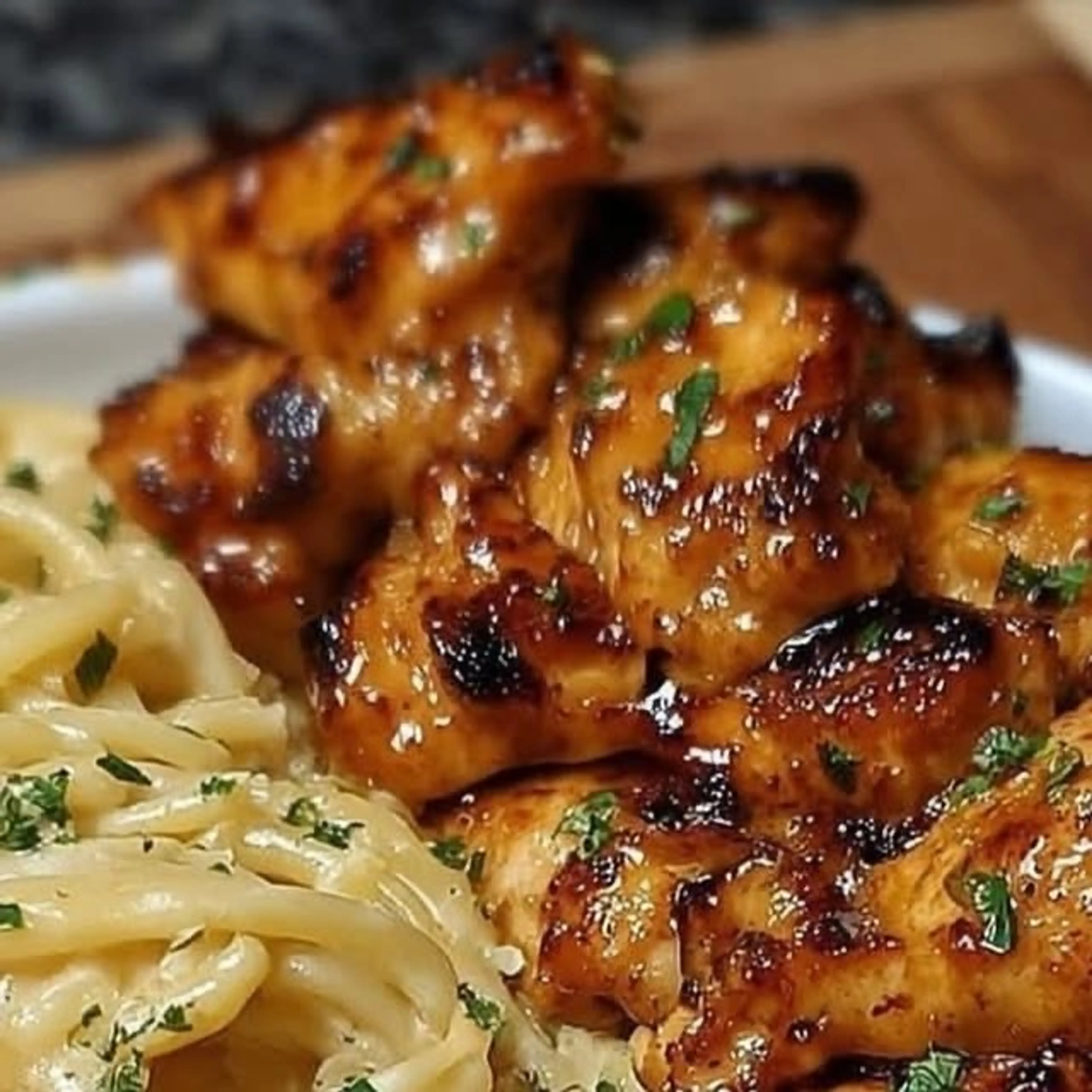 Lemon Garlic Butter Chicken with Creamy Parmesan Pasta