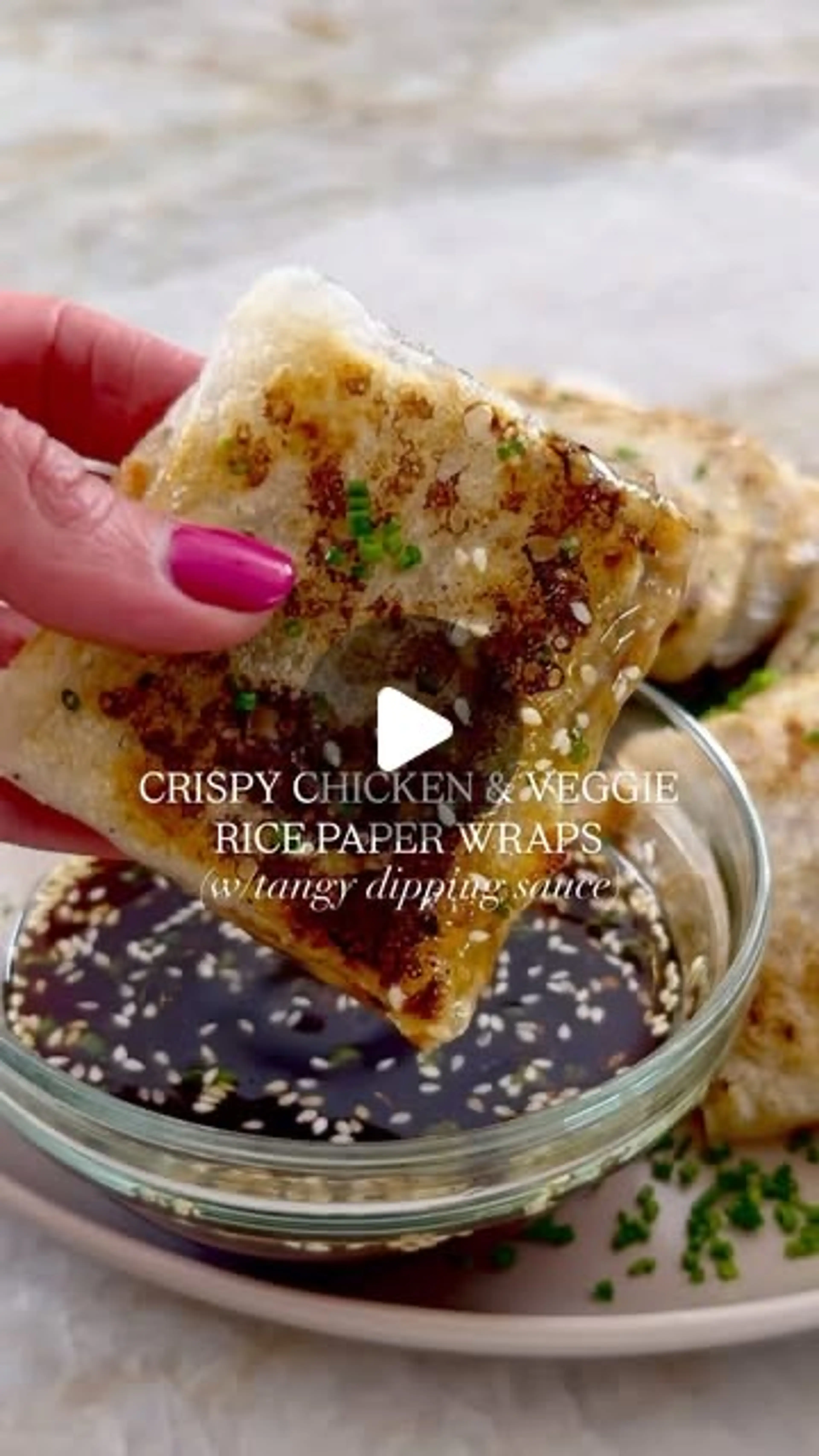 Crispy chicken And veggie rice paper Wraps