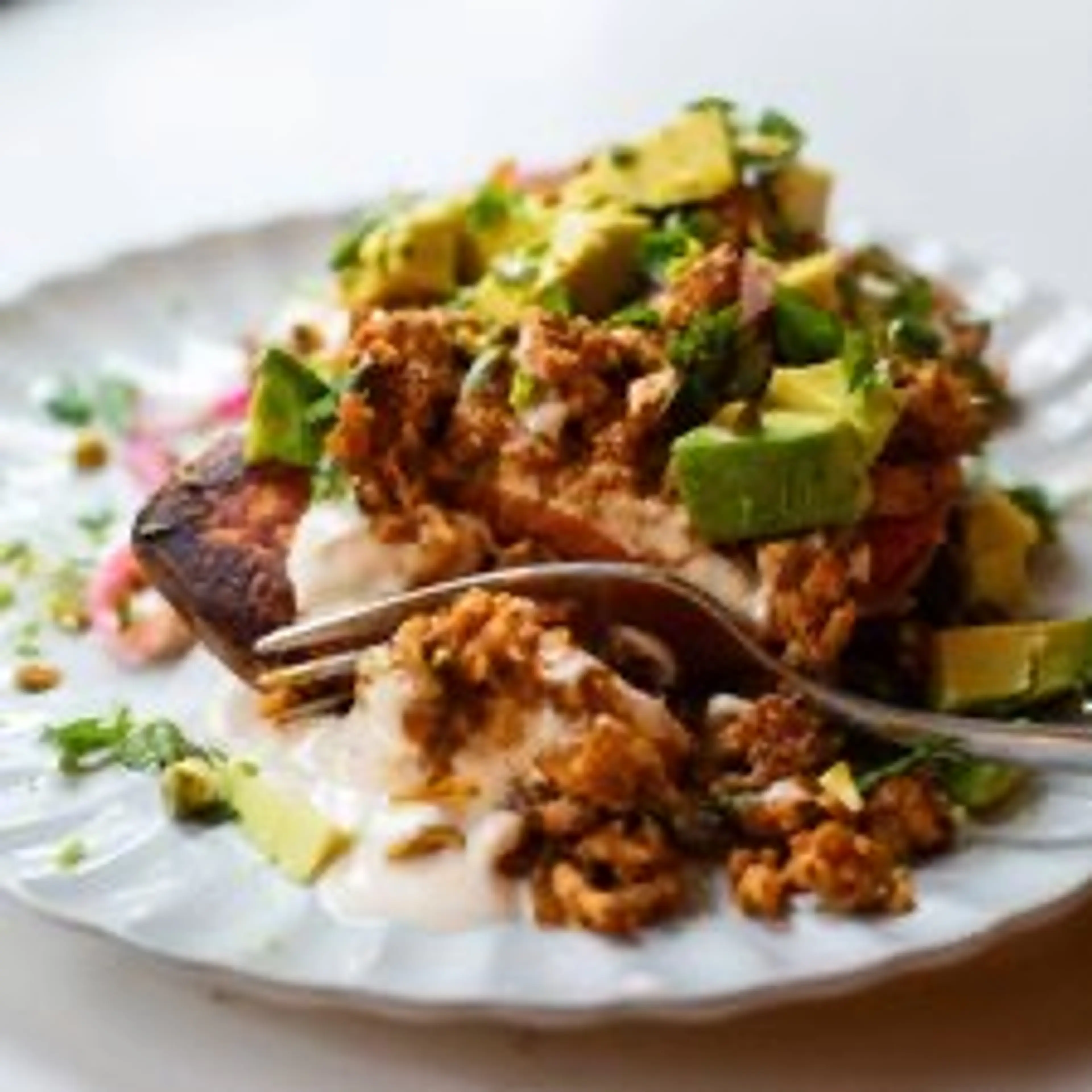 Roasted Sweet Potato Stacks with Chipotle Sauce