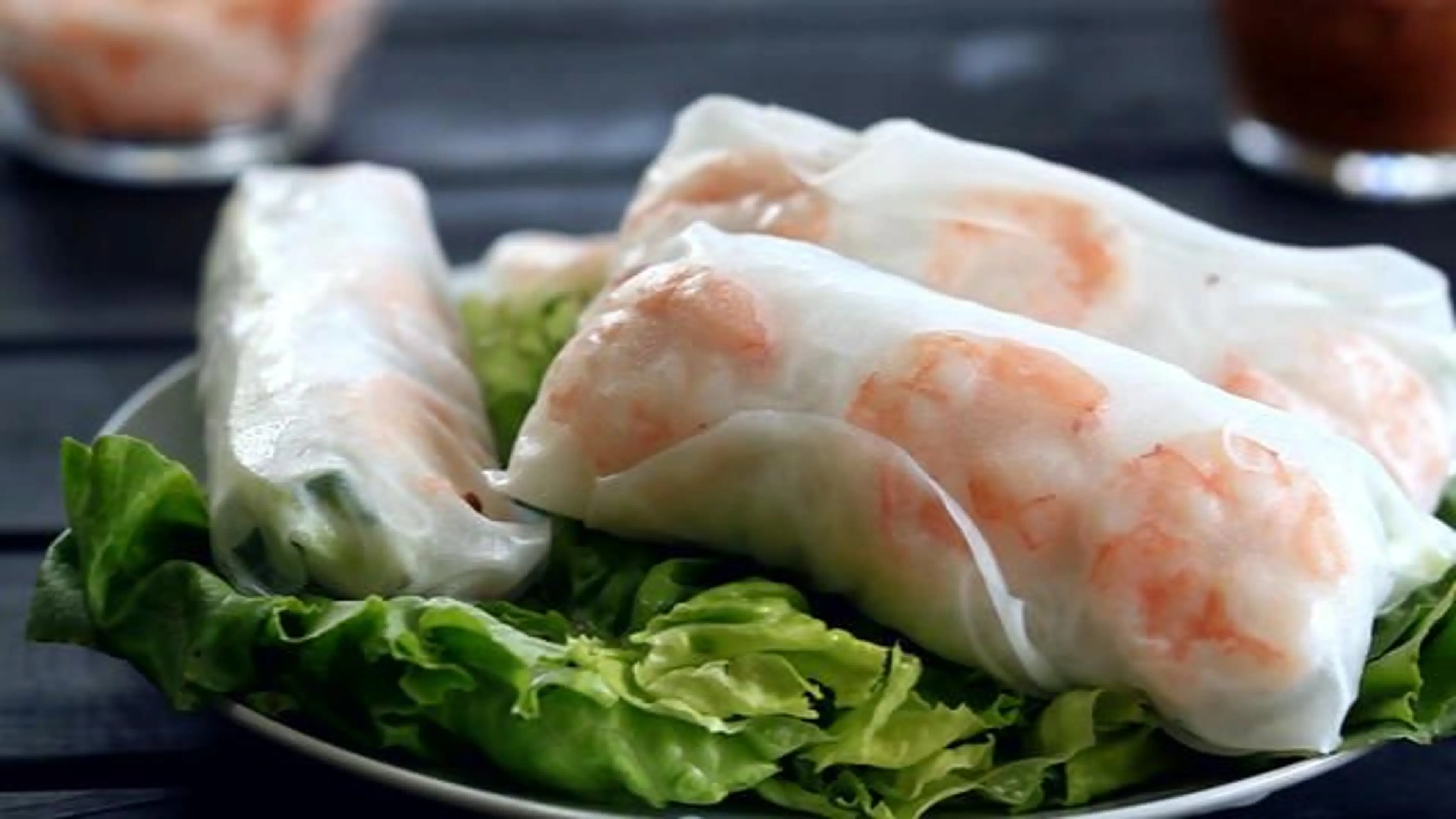 Vietnamese-Style Summer Rolls with Peanut Sauce