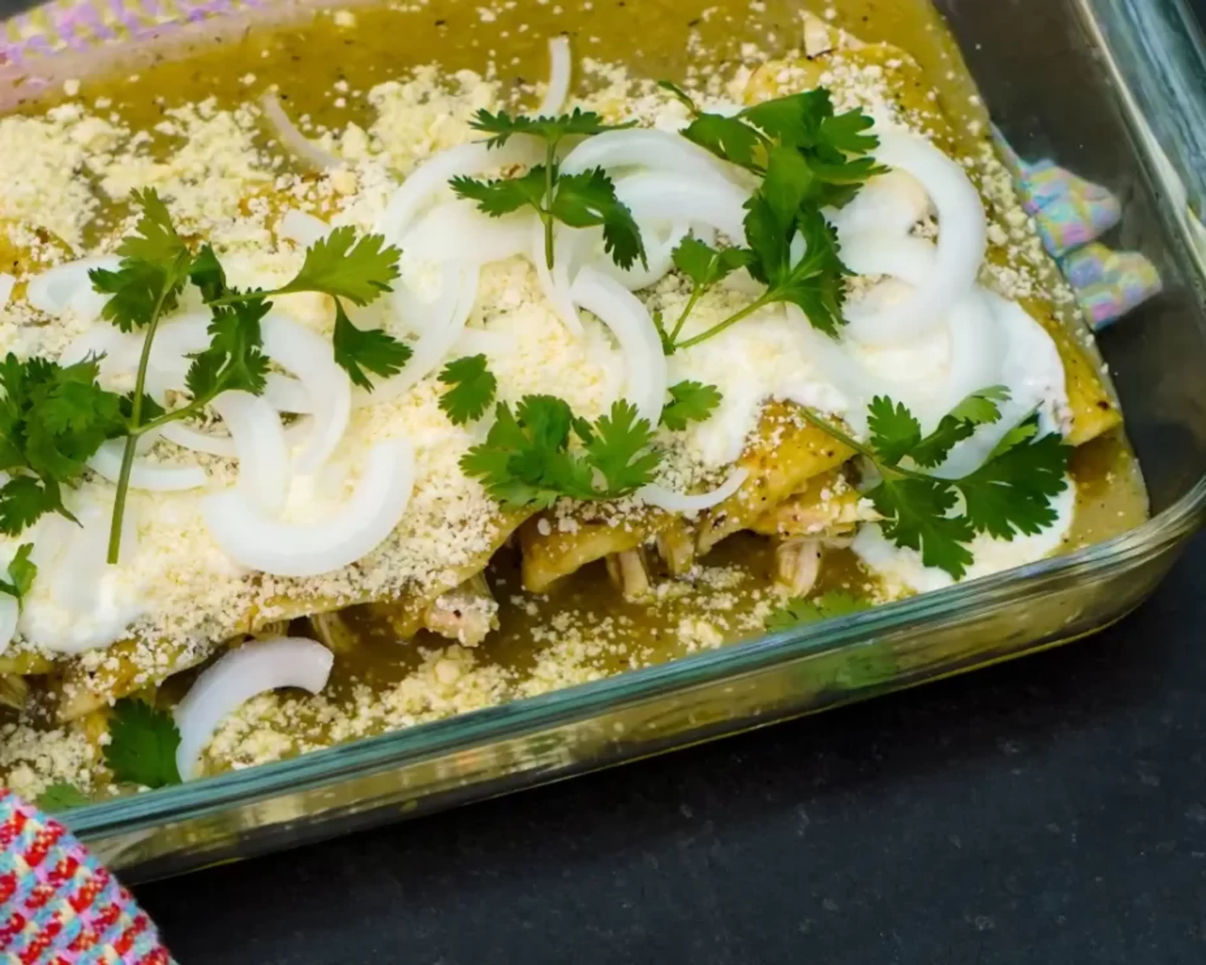 Roasted Tomatillo Enchiladas