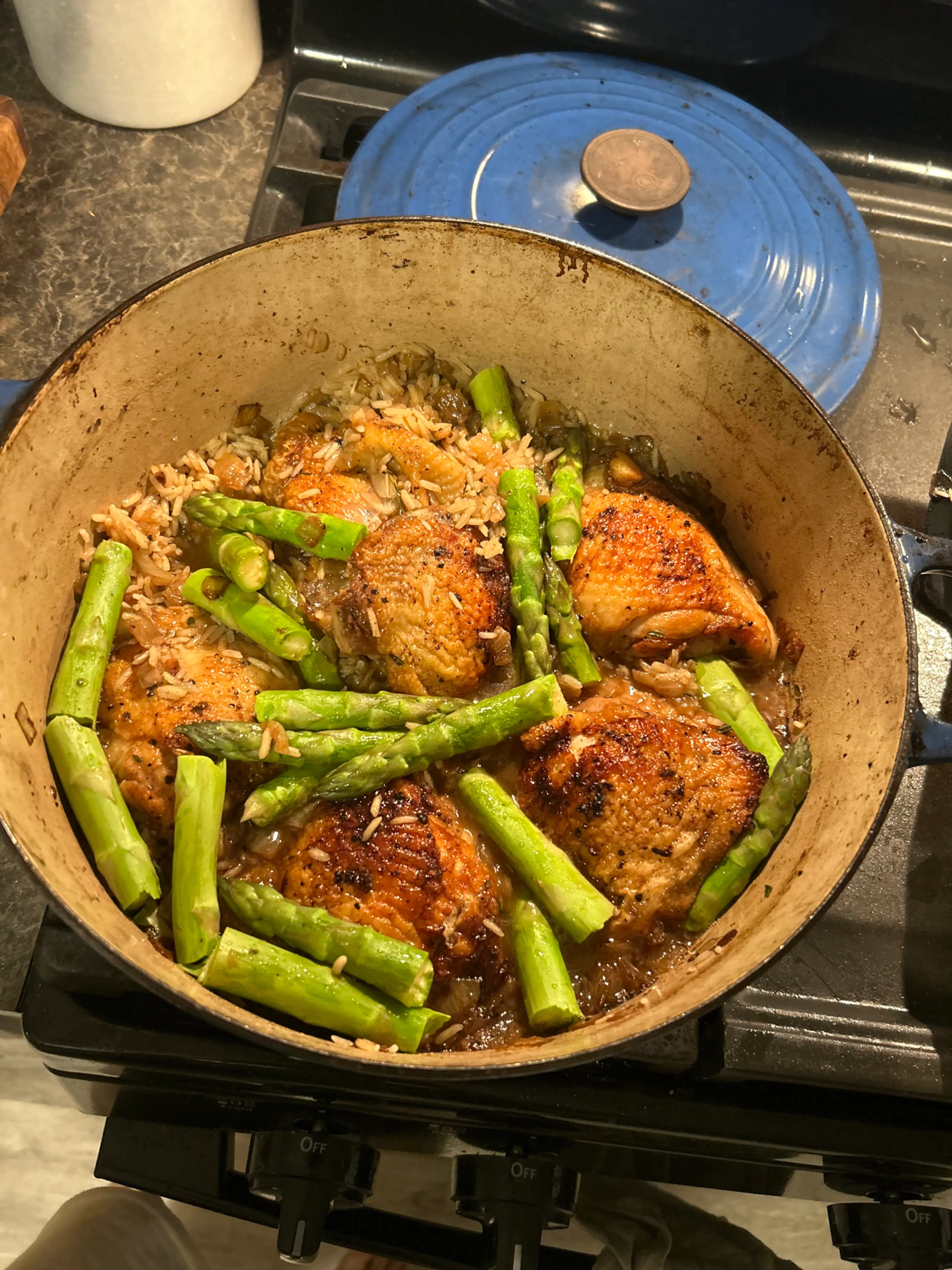 Chicken Rice with Buttered Onions
