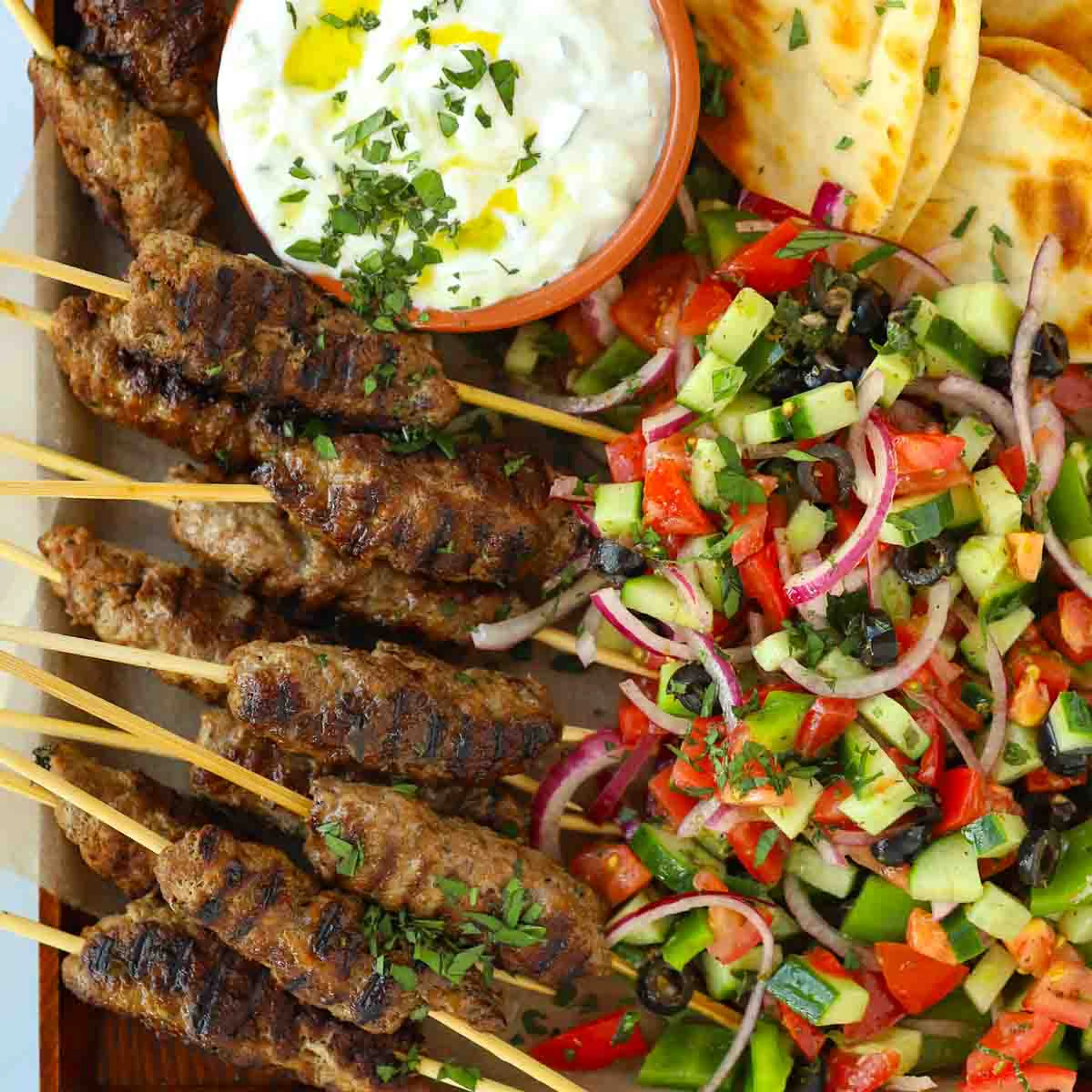 Lamb Koftas {with Tzatziki}