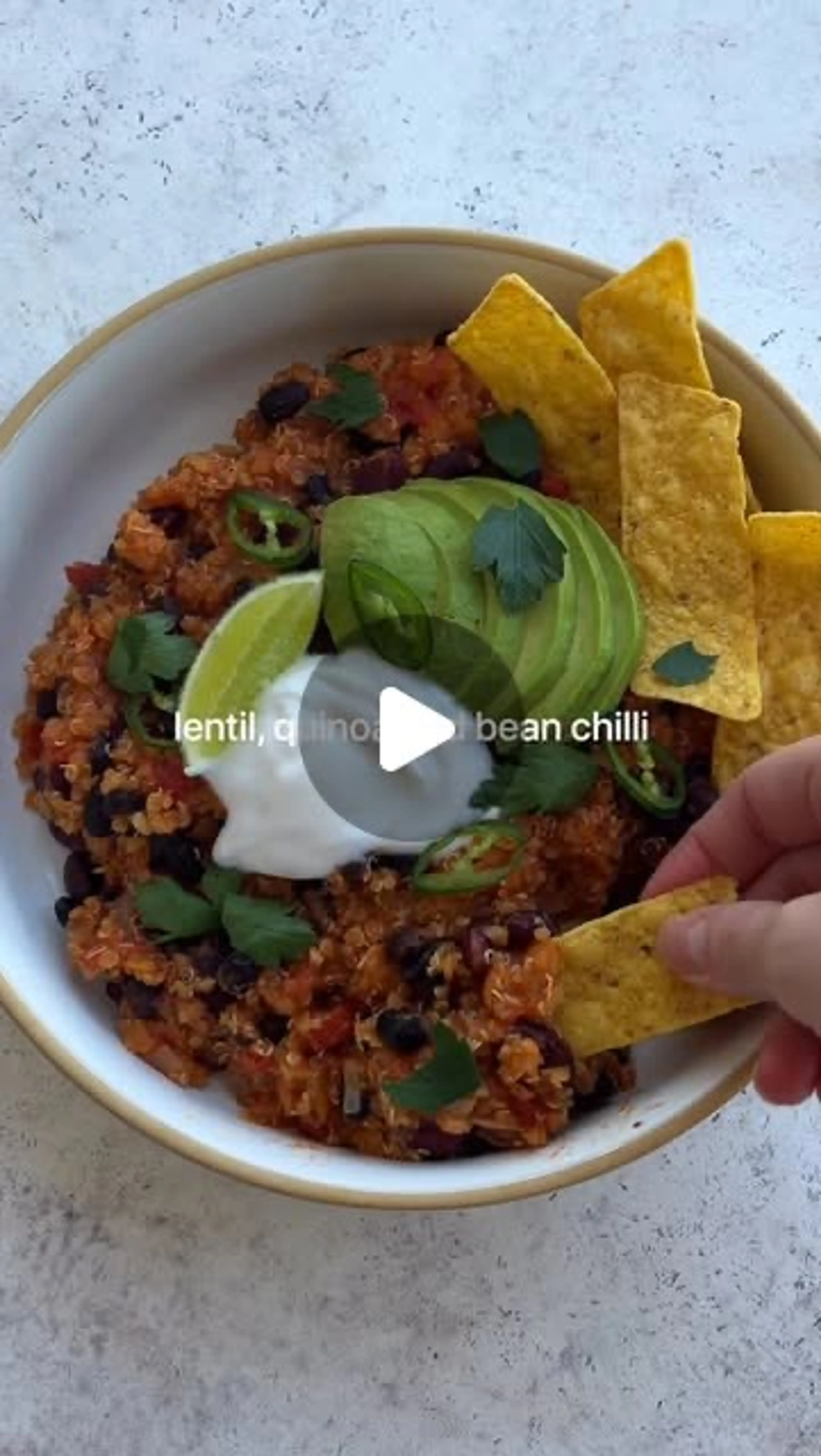 Quinoa, Lentil And Bean Chili