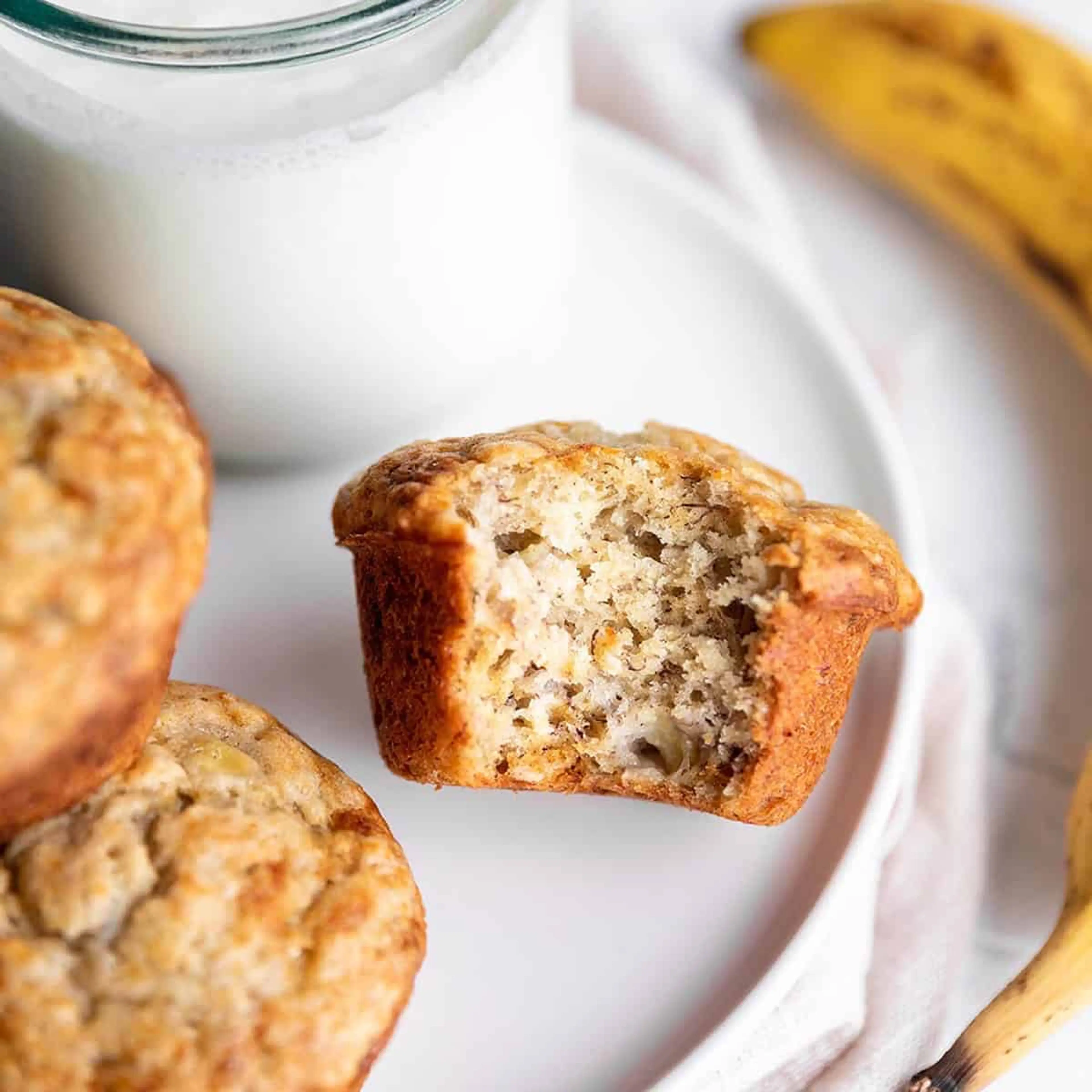 Sourdough Banana Muffins