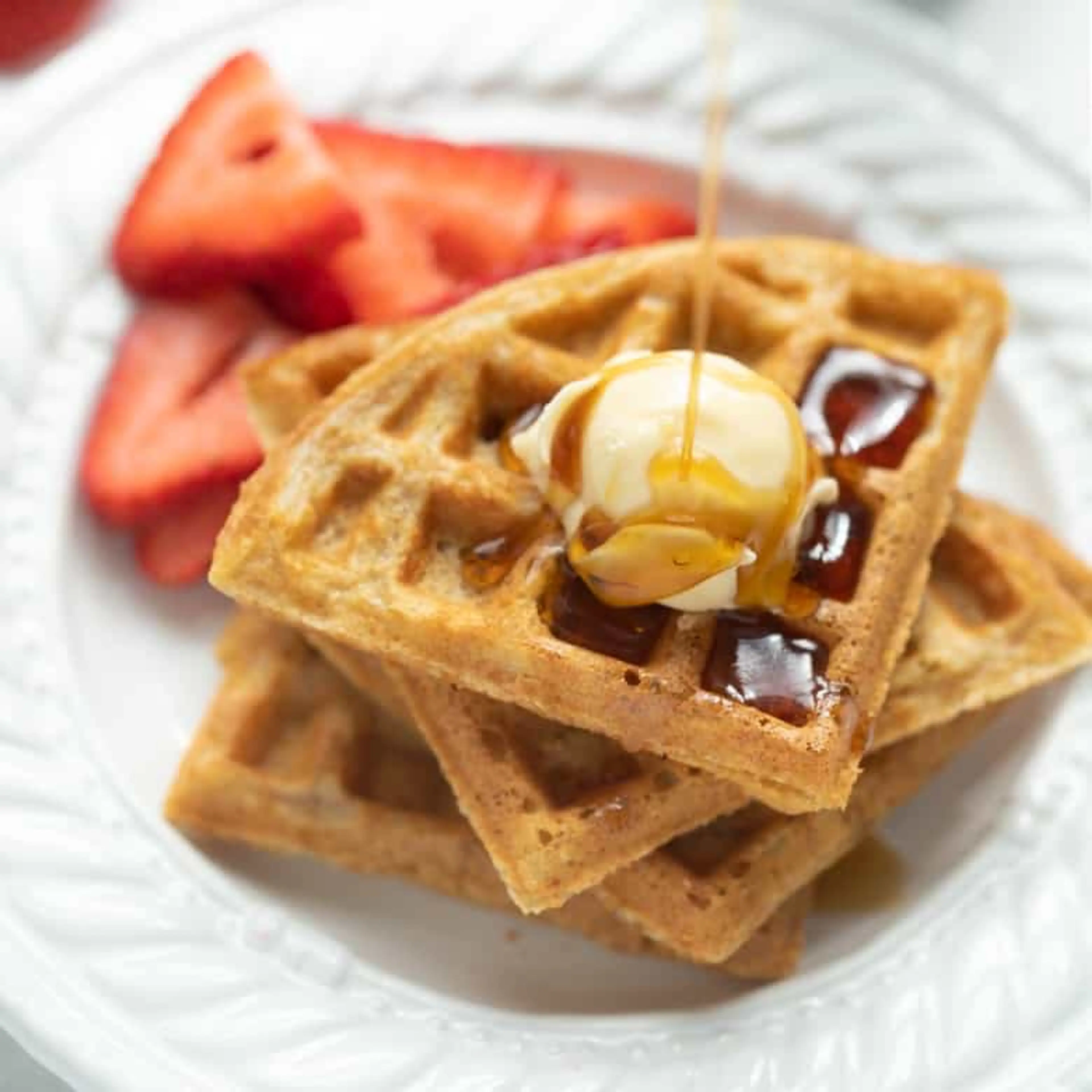 Oat Flour Waffles {Light & Crispy}