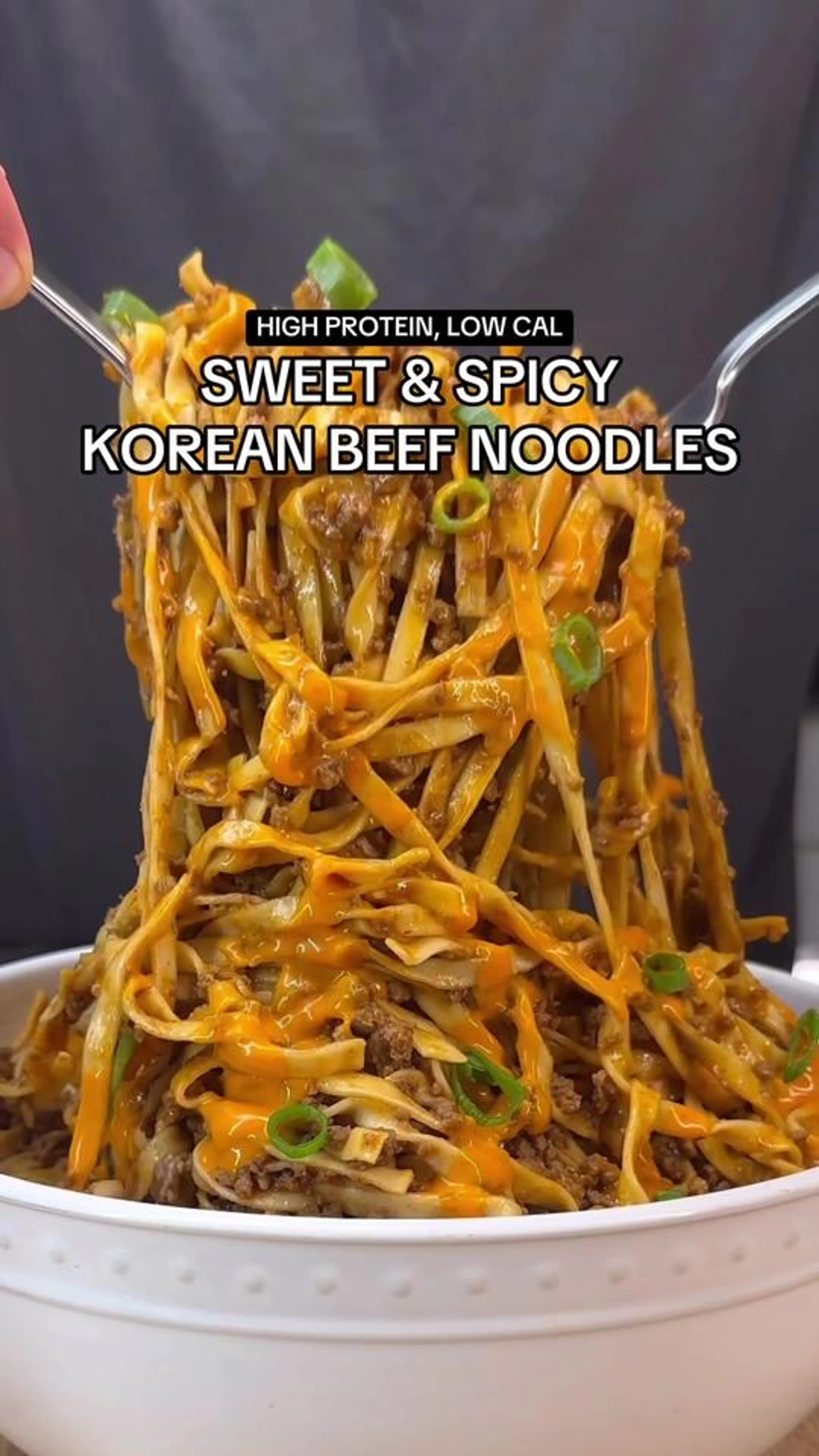 Sweet & Spicy Korean Beef Noodles