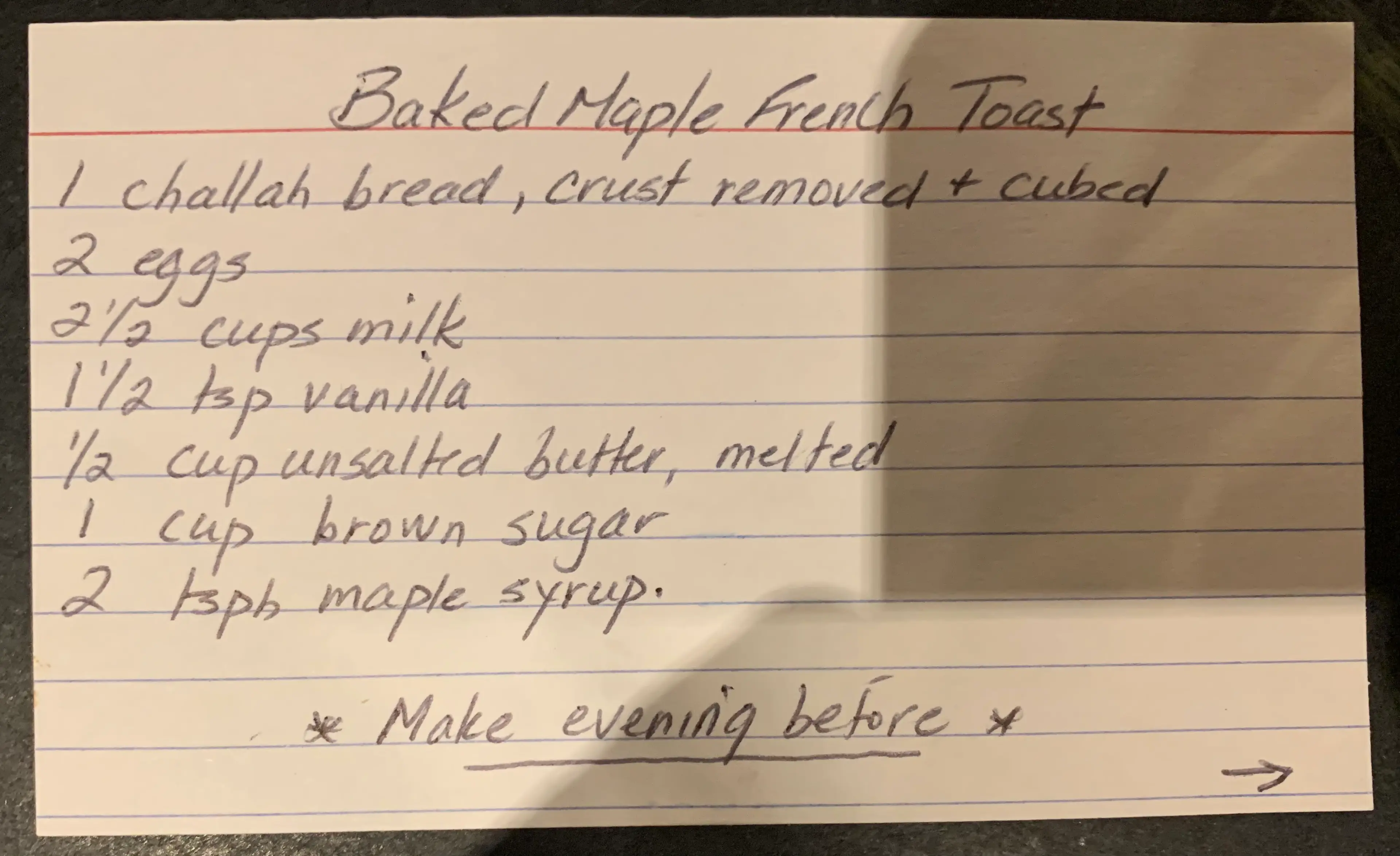 Baked Maple French Toast - Rachel