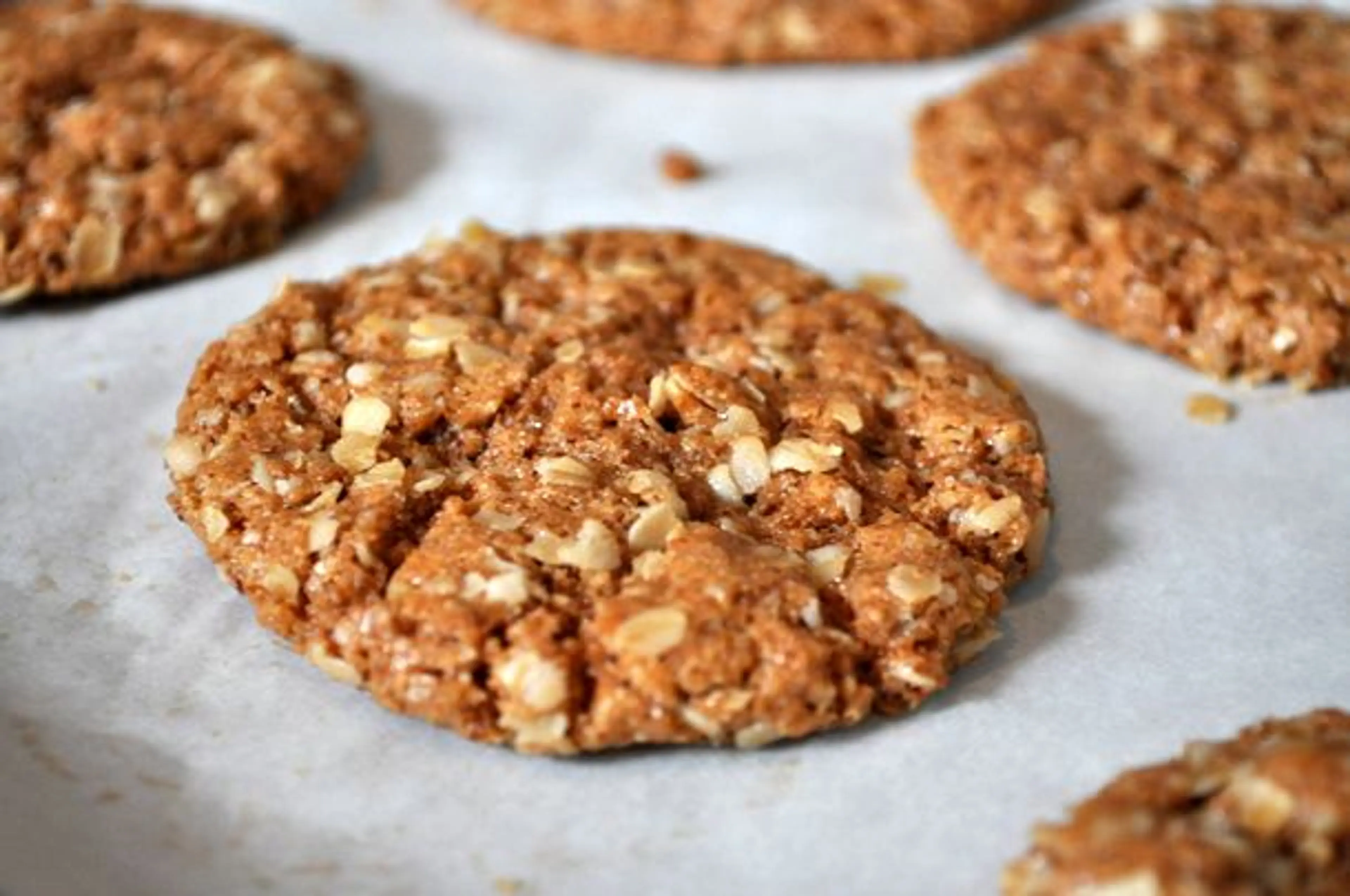 Crunchy Almond Butter Oatmeal Cookies