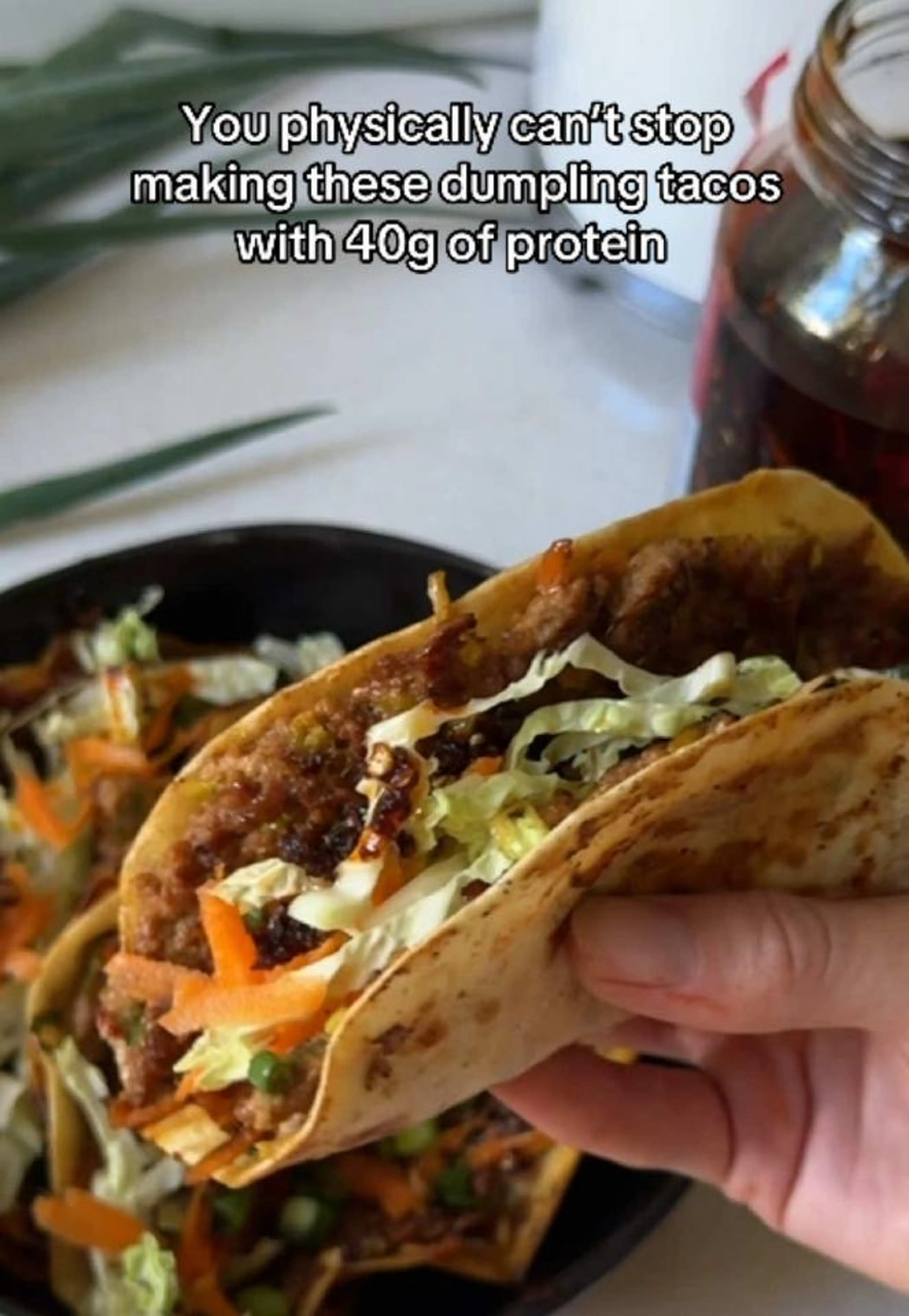 Smashed Dumpling Tacos