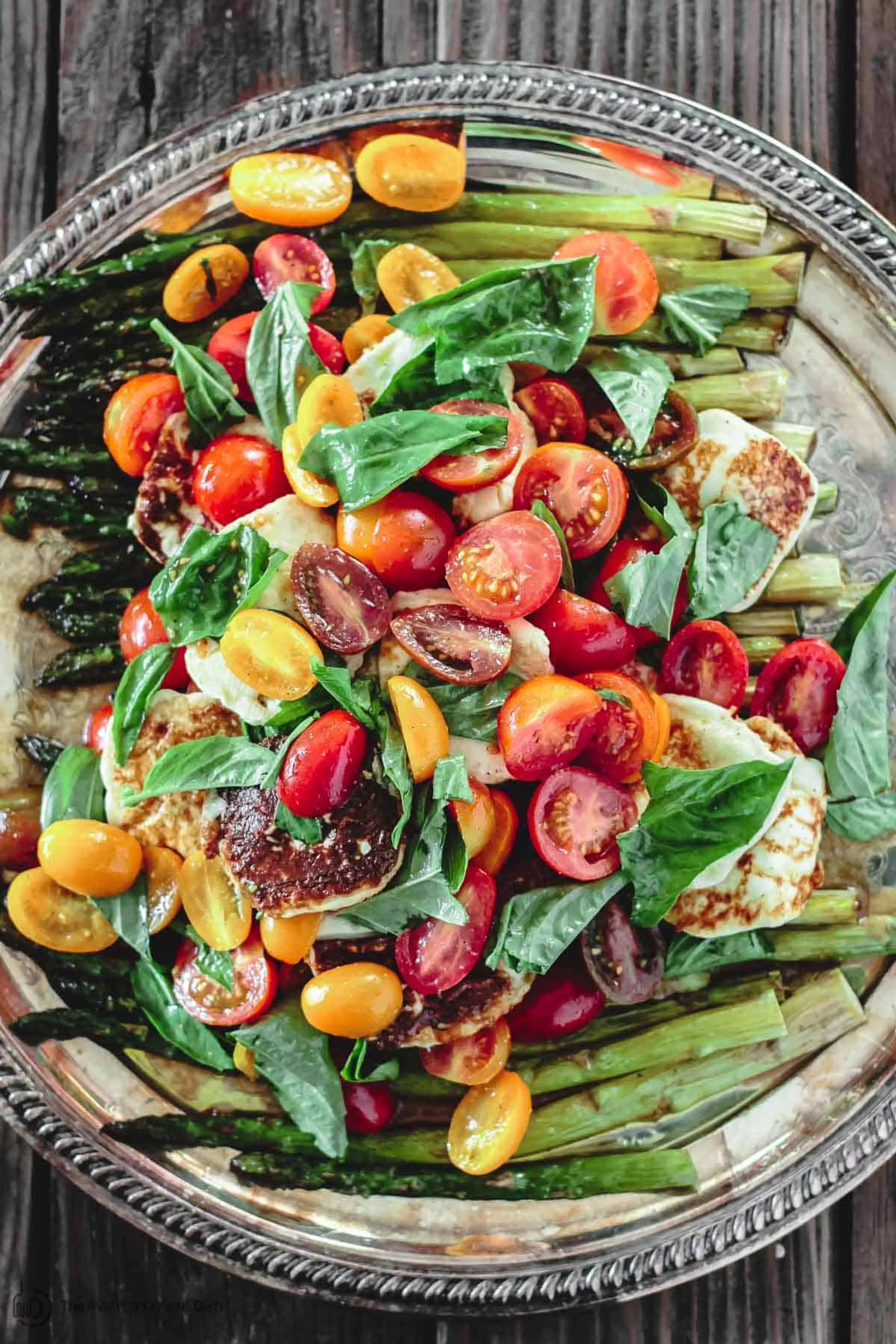 Roasted Asparagus Salad with Tomato and Basil