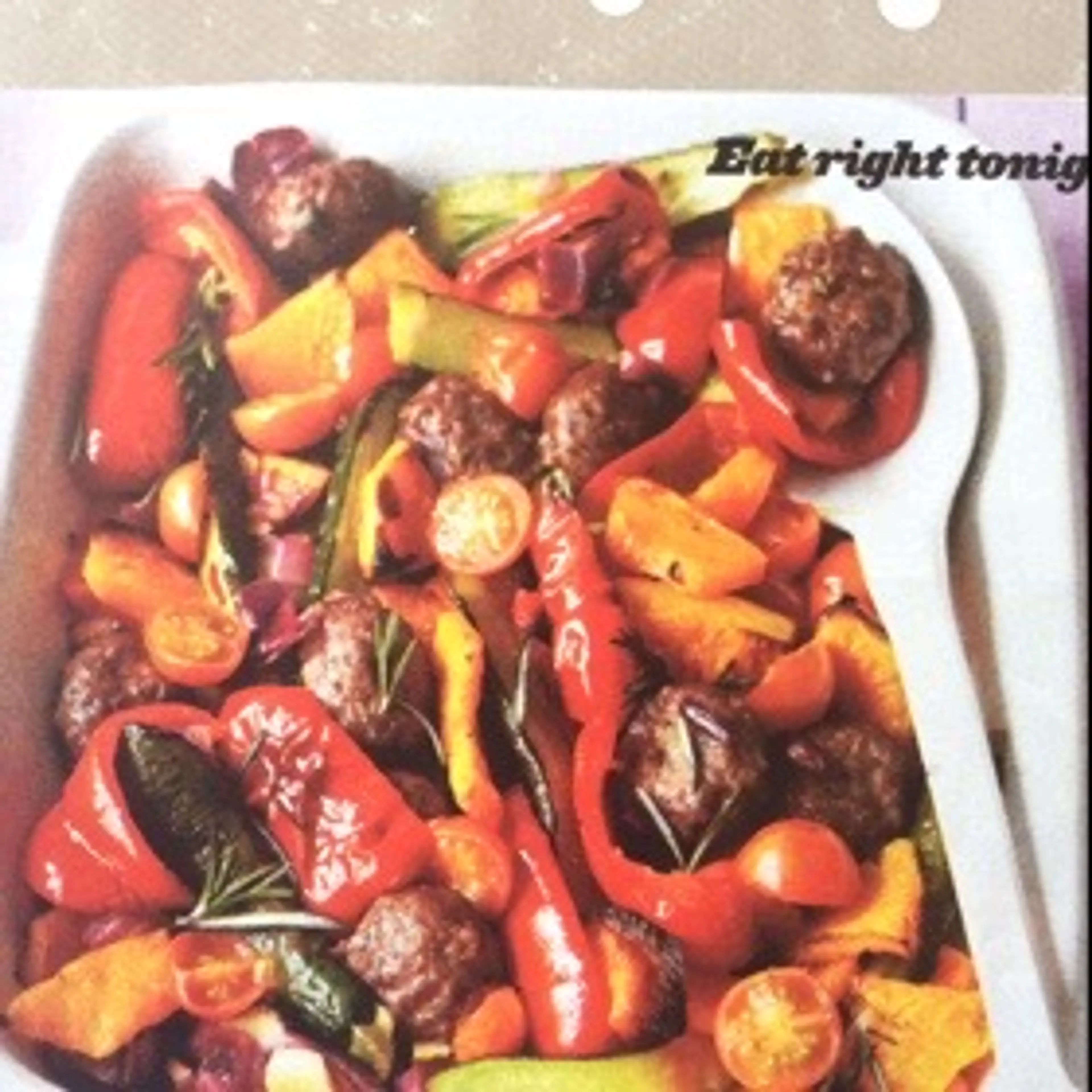Meatballs with roasted vegetables
