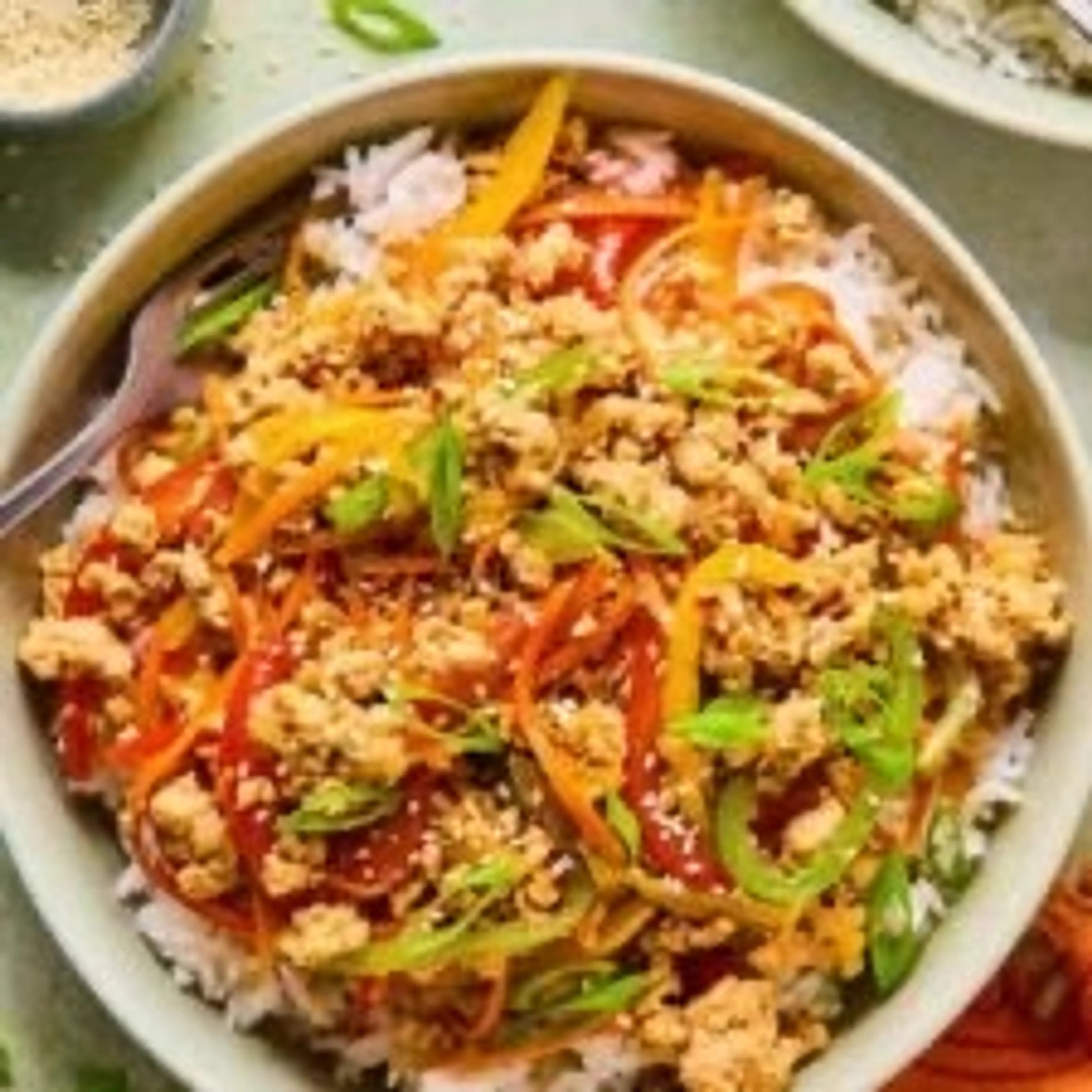 Ground Chicken Stir Fry Bowls