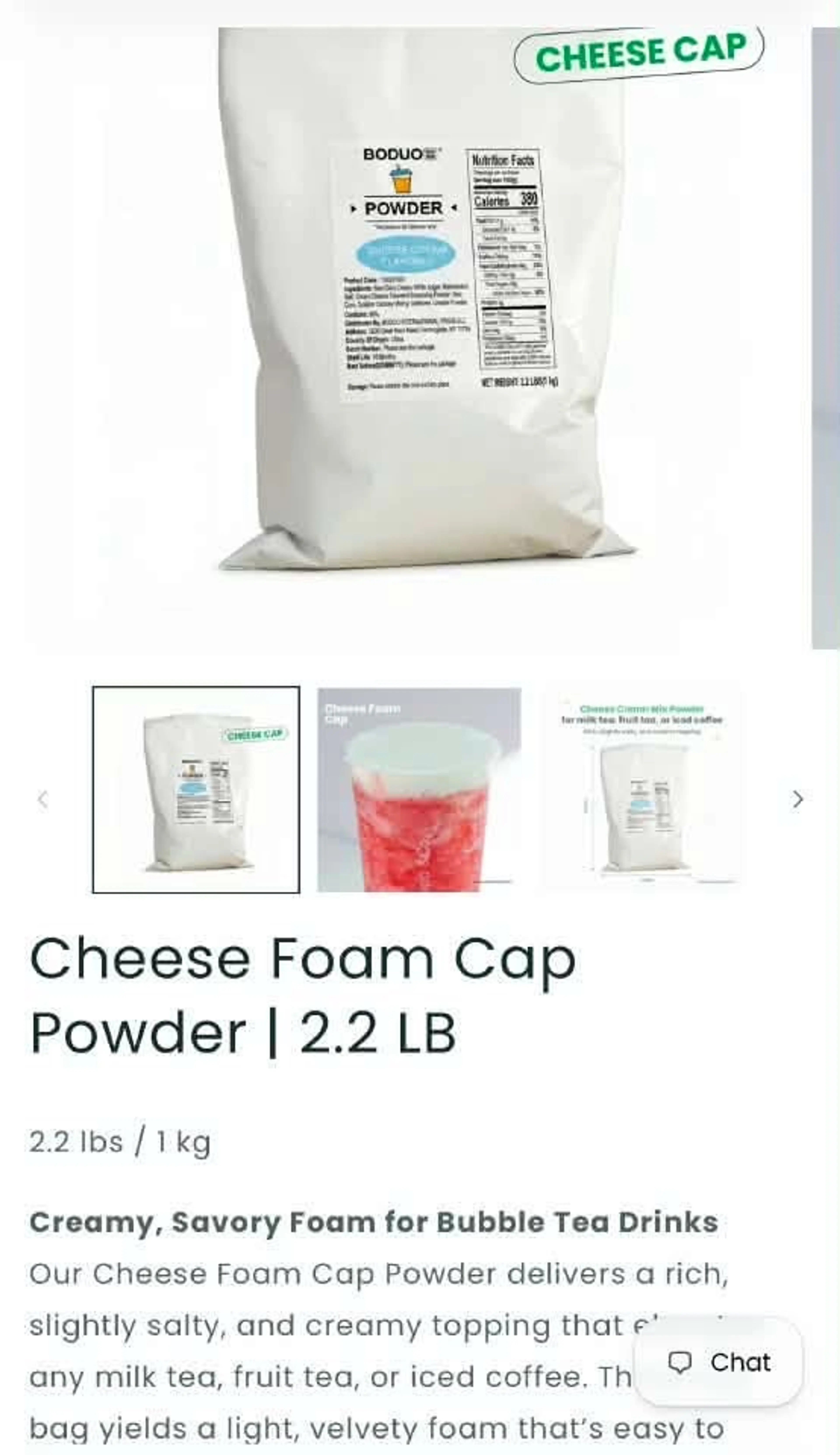 Boduo Cheese Foam (Milk Cap) for Bubble Tea