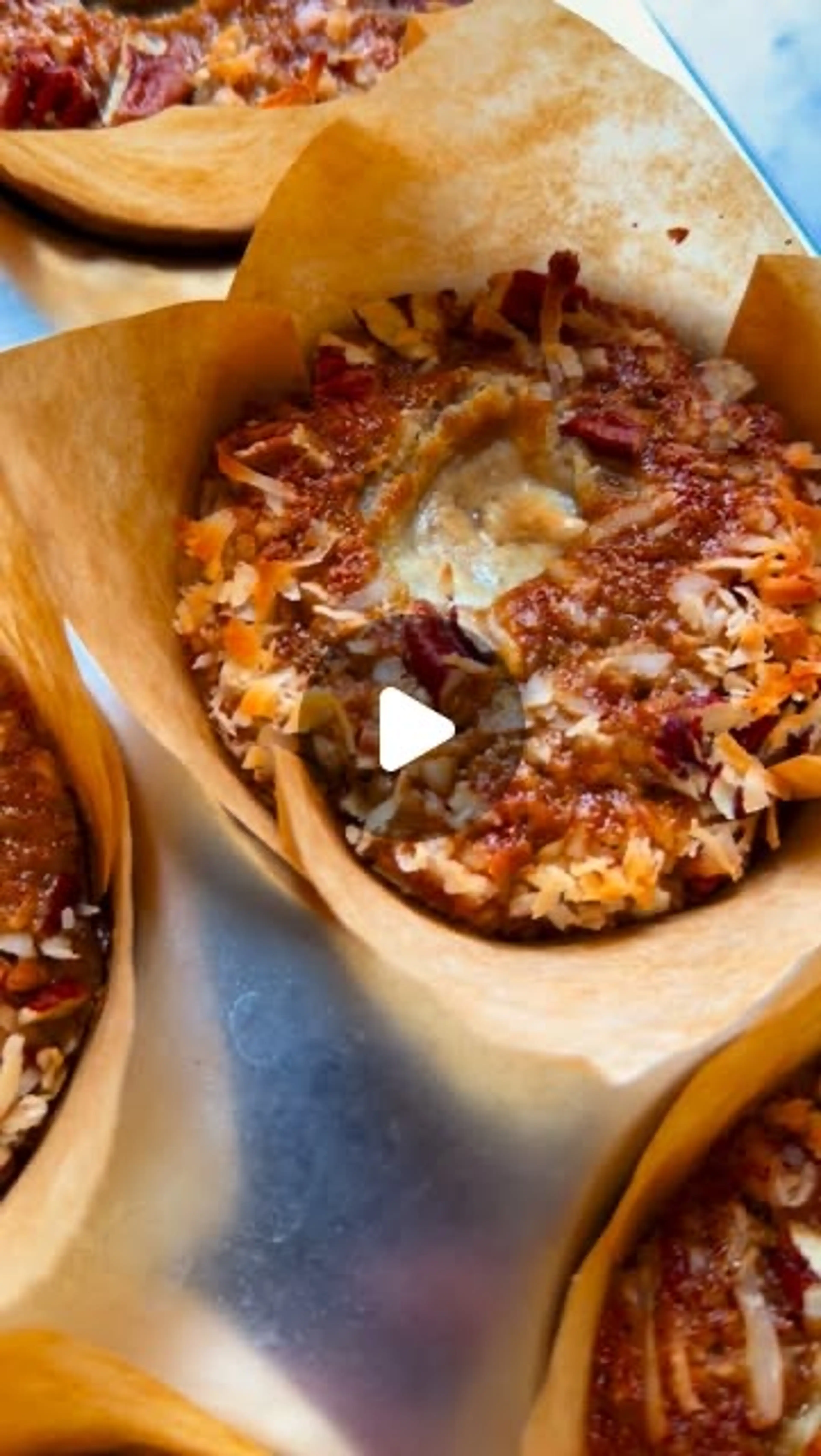 Hummingbird Muffins with a Cream Cheese Center