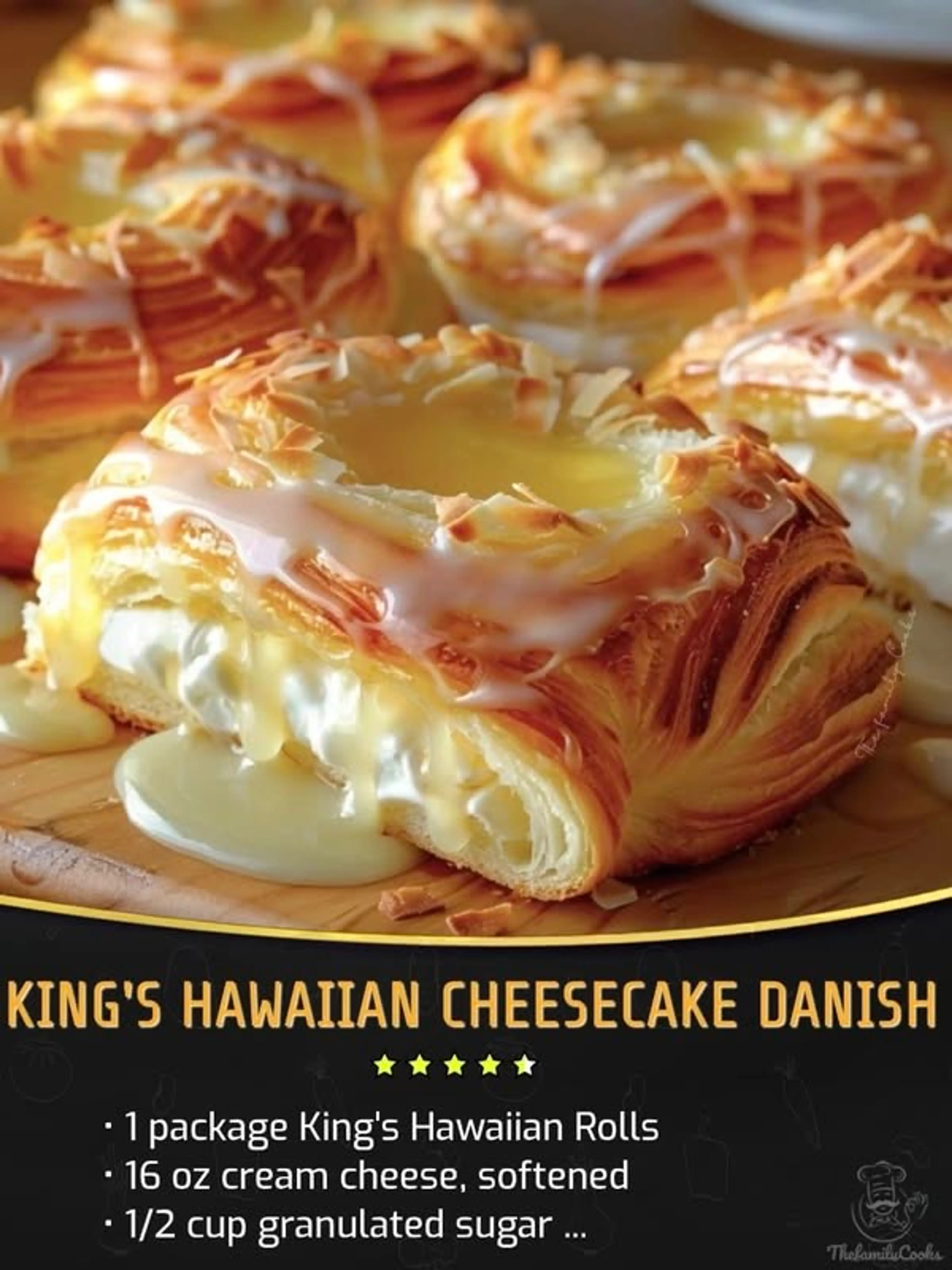 King’s Hawaiian Cheesecake Danish