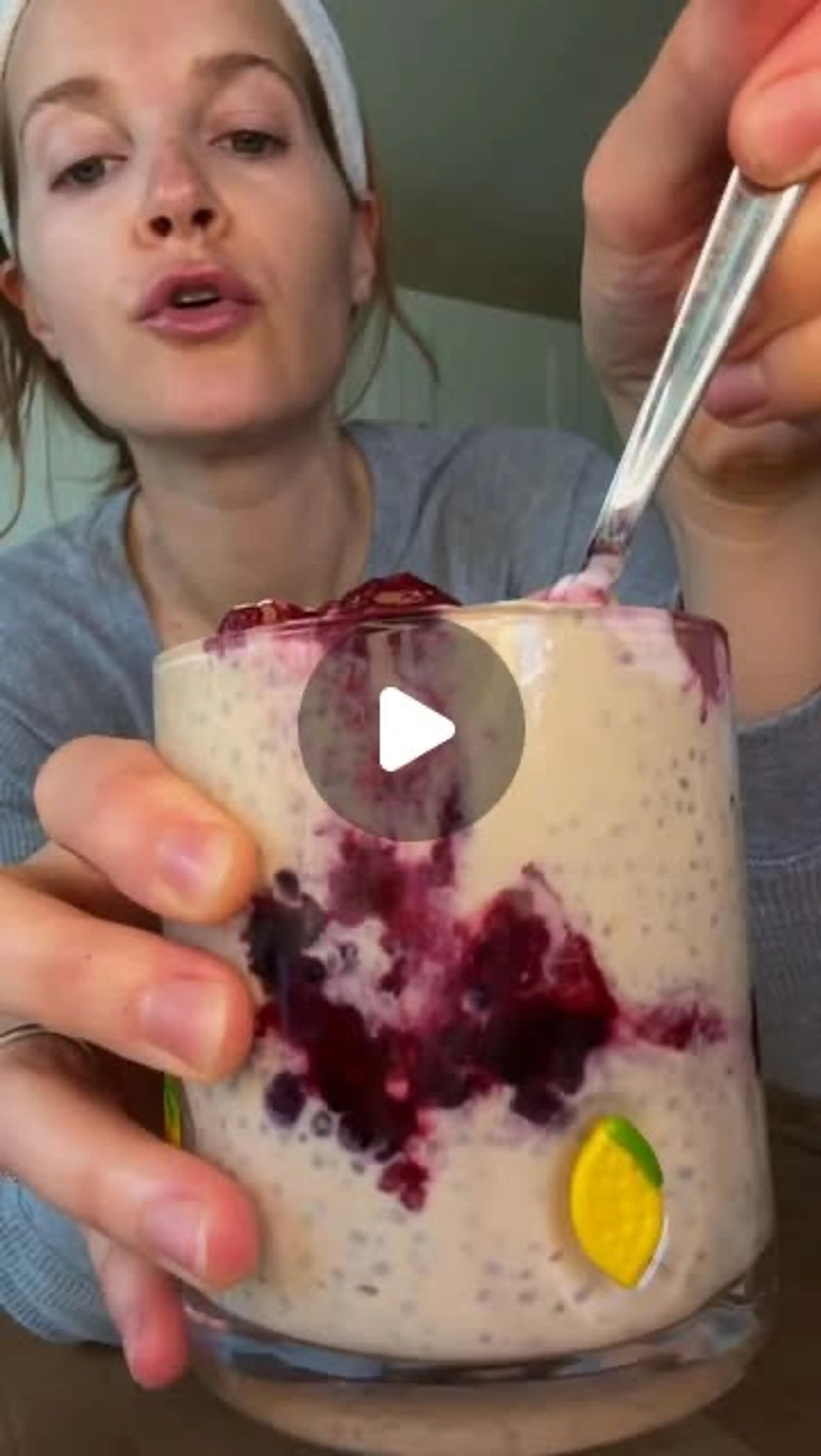 Thick & Creamy Lemon Berry Chia Pudding