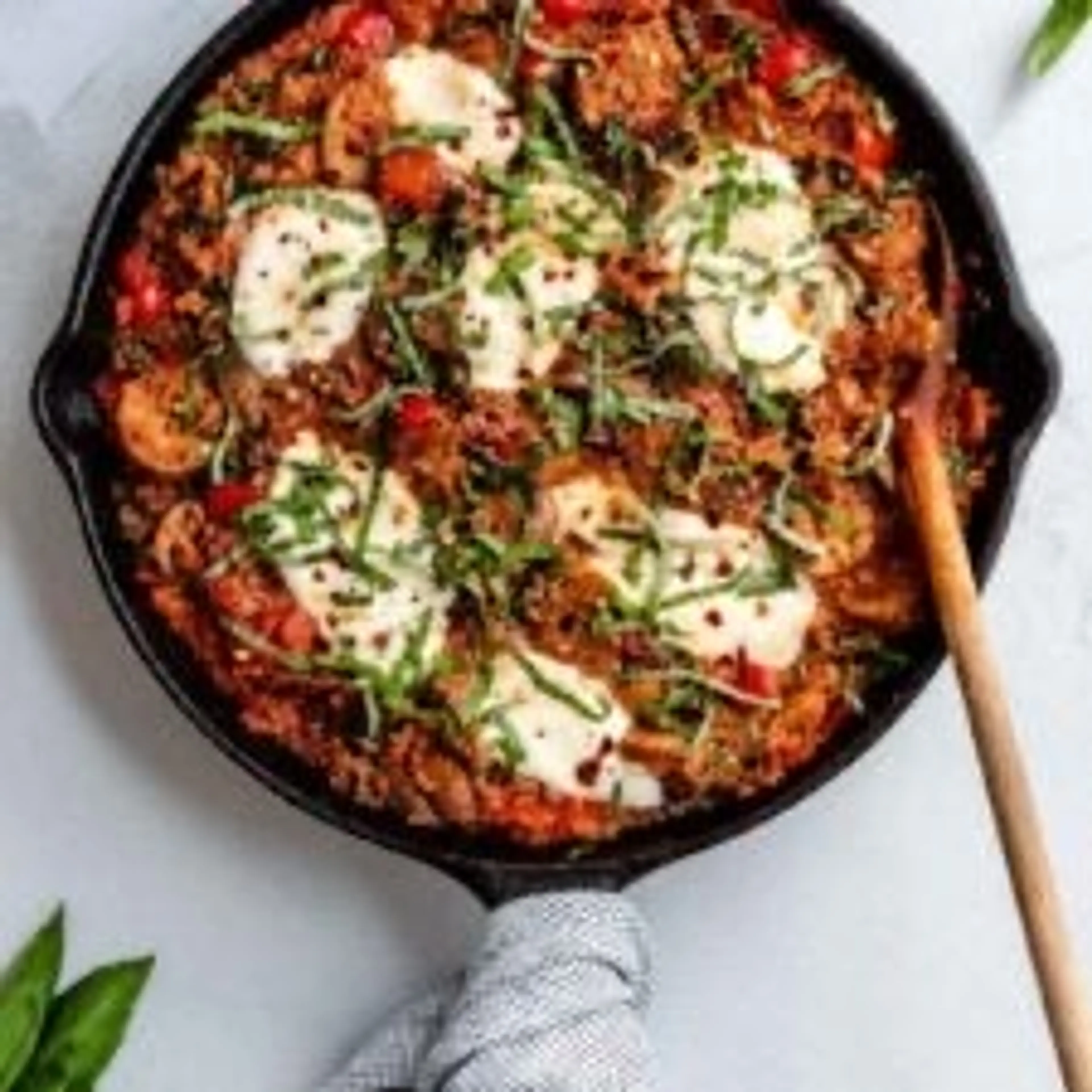 20-Minute Italian Chicken Sausage Quinoa Skillet (aka Our Fa