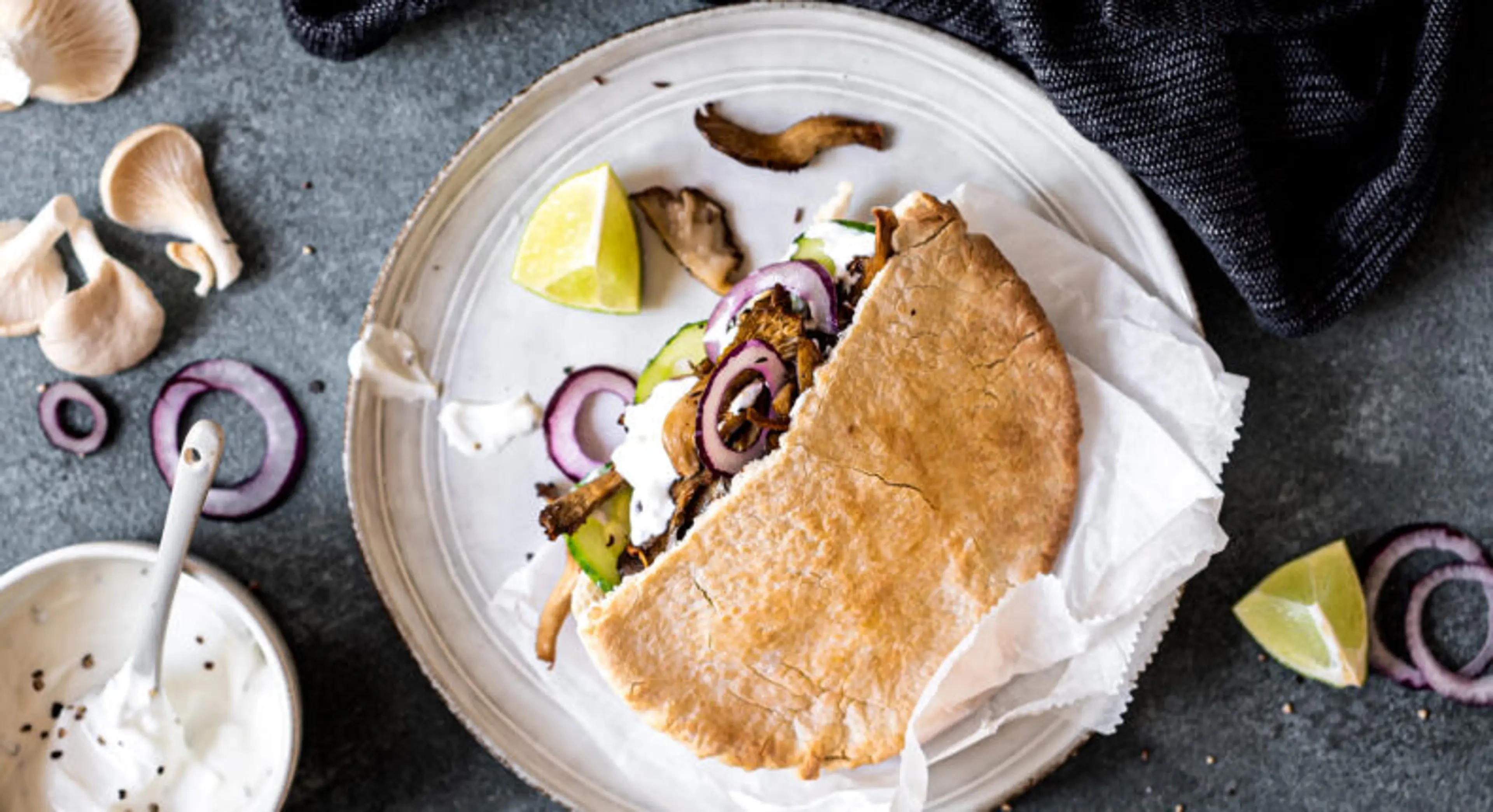 Kebab de pleurotes