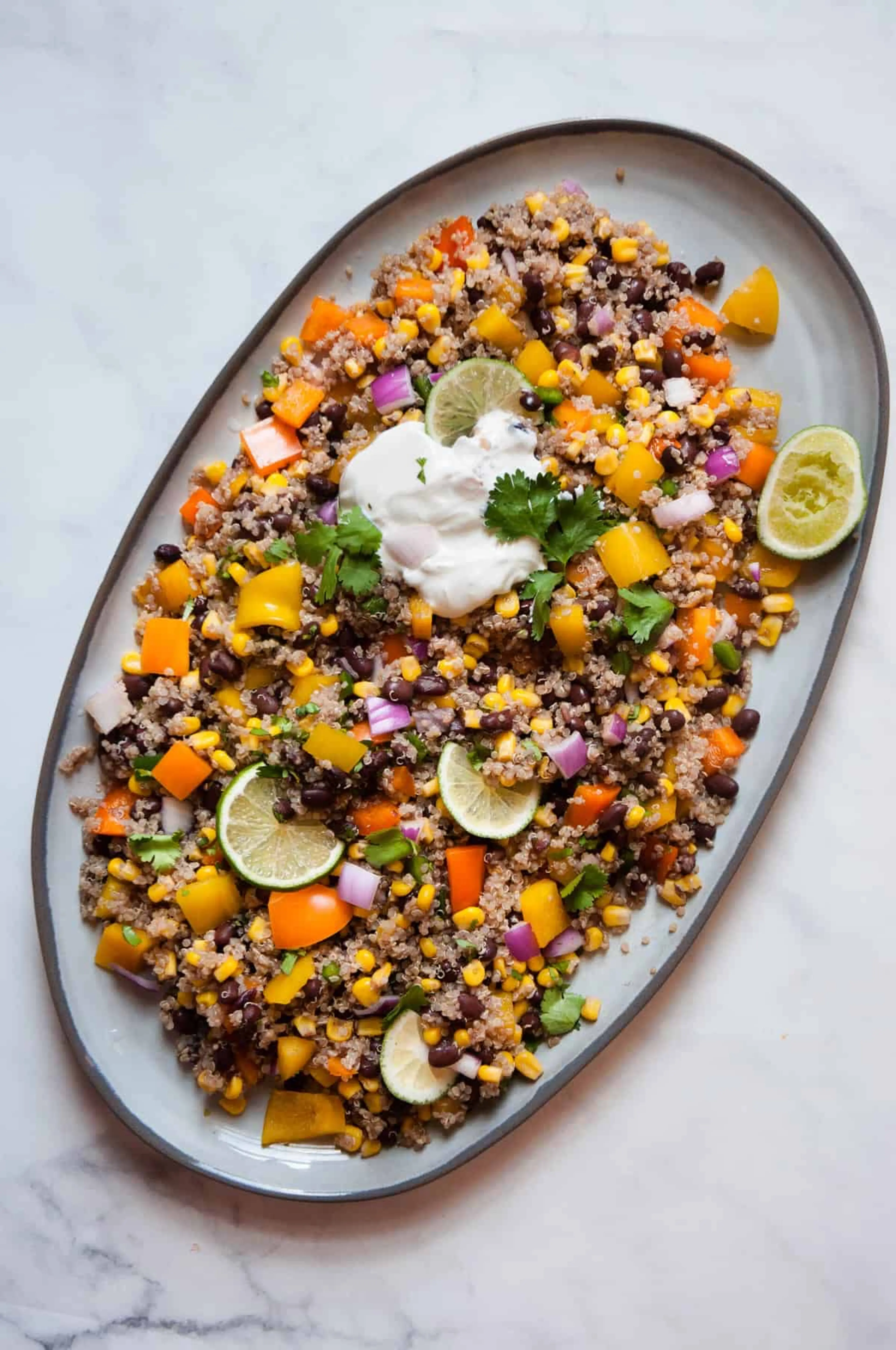 Mexican Quinoa Salad with Cilantro Lime Dressing