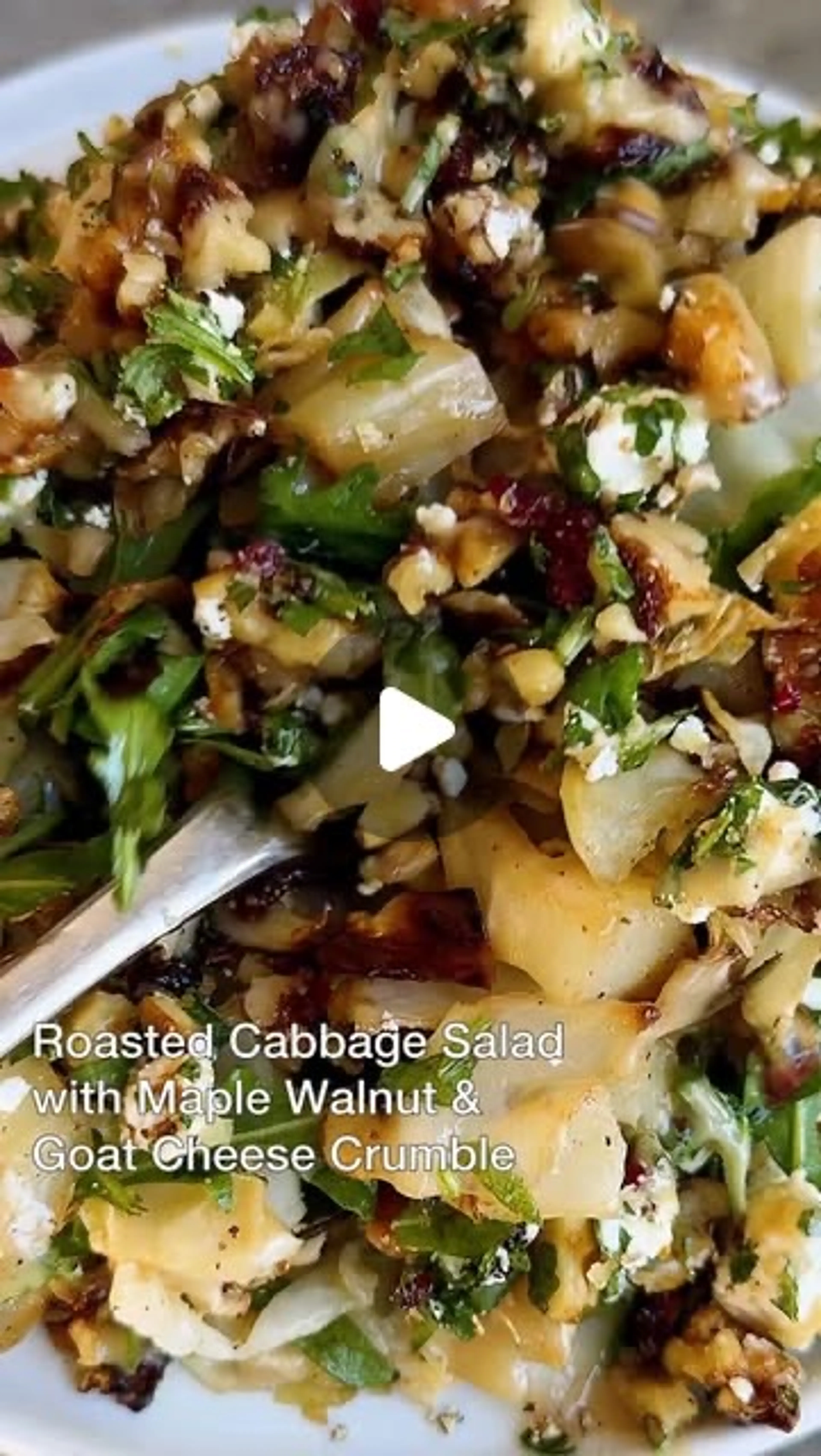 Roasted Cabbage Salad with Orange-maple-walnut-goat Cheese C